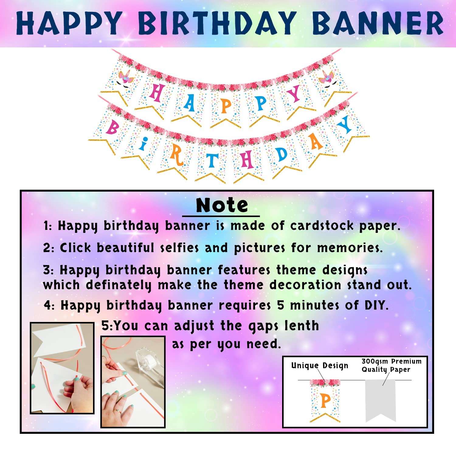 Partyjoy Unicorn Birthday Decorations For Girls - Unicorn Theme Birthday Decorations Kit | Birthday Decoration Items For Girl, Kid | (Unicorn-Balloons-3) 4