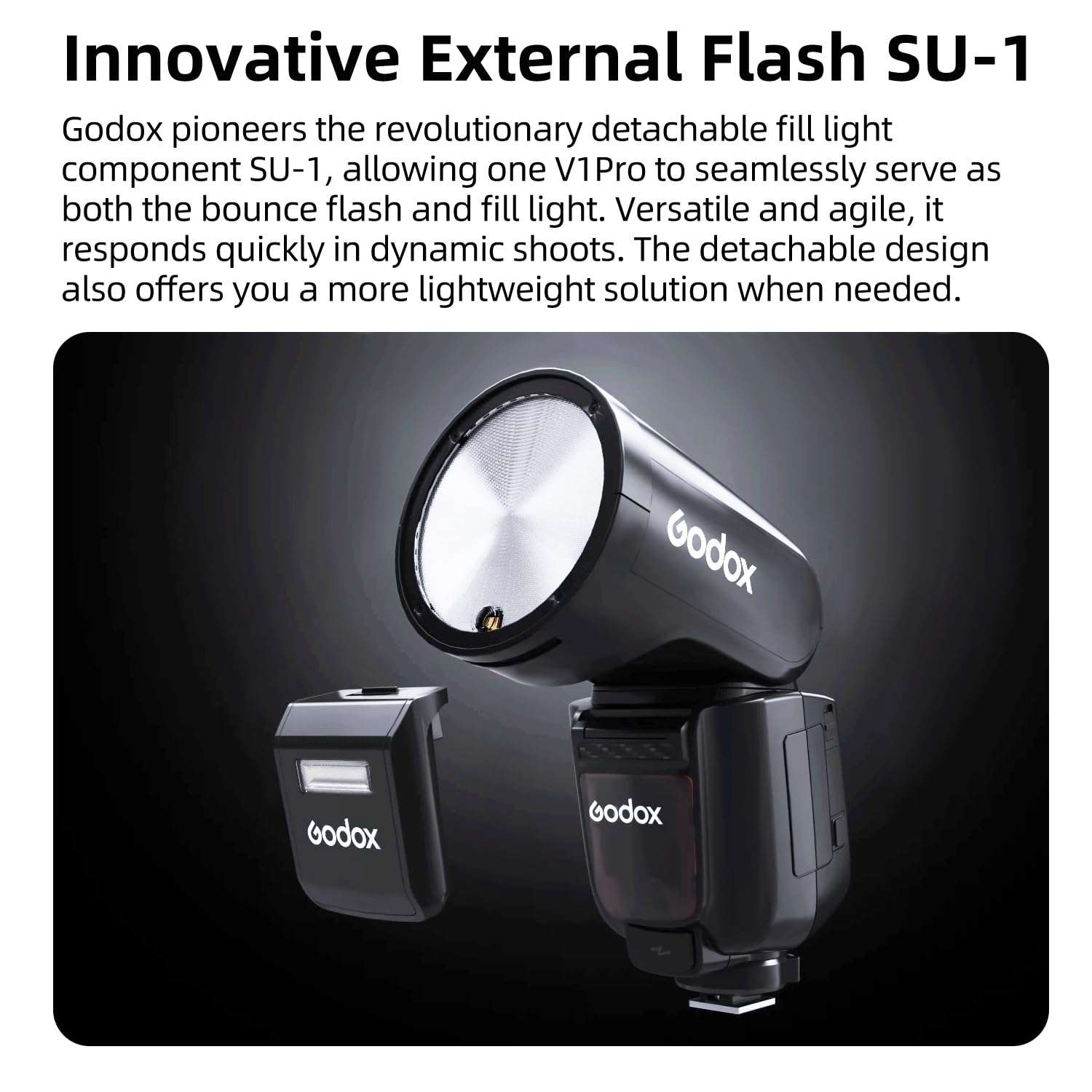 Godox V1 V1Pro N Flash Kit for Nikon Camera TTL Speedlight,2.4G Wireless,HSS 1/8000s,Detachable Sub Flash SU-1for Nikon Cameras 5