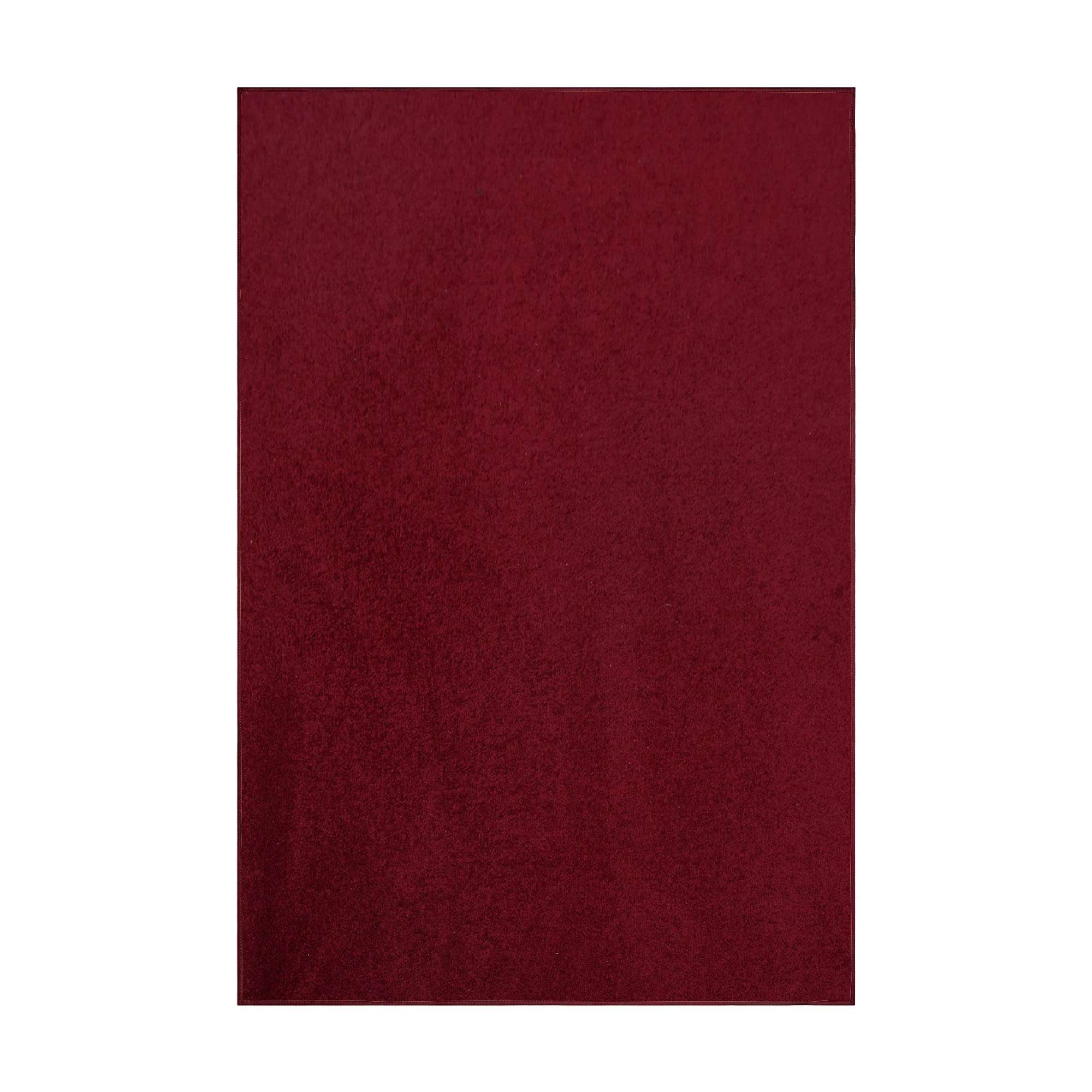 Home Queen Solid Color Custom Size Runner Area Rug Burgundy, 2' x 3', Stain Resistant, Living Room, Pet-Friendly and Stylish, Machine-Made, Wedding Occasions 2
