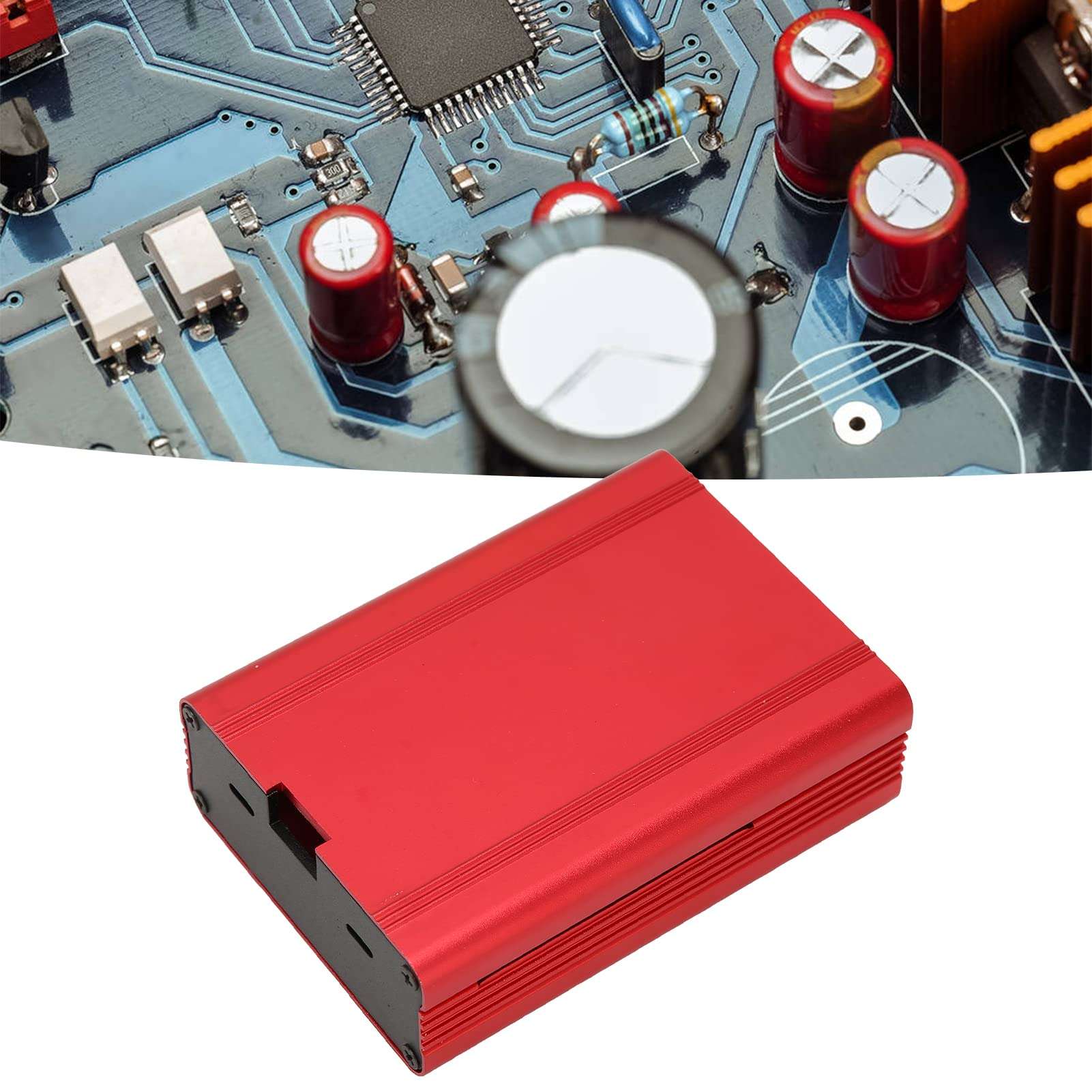 Tbest Single Board Computers,Aluminum Alloy Case Circuit Board Heat Dissipation Protective Enclosure for Raserry PiRed (Red) 3