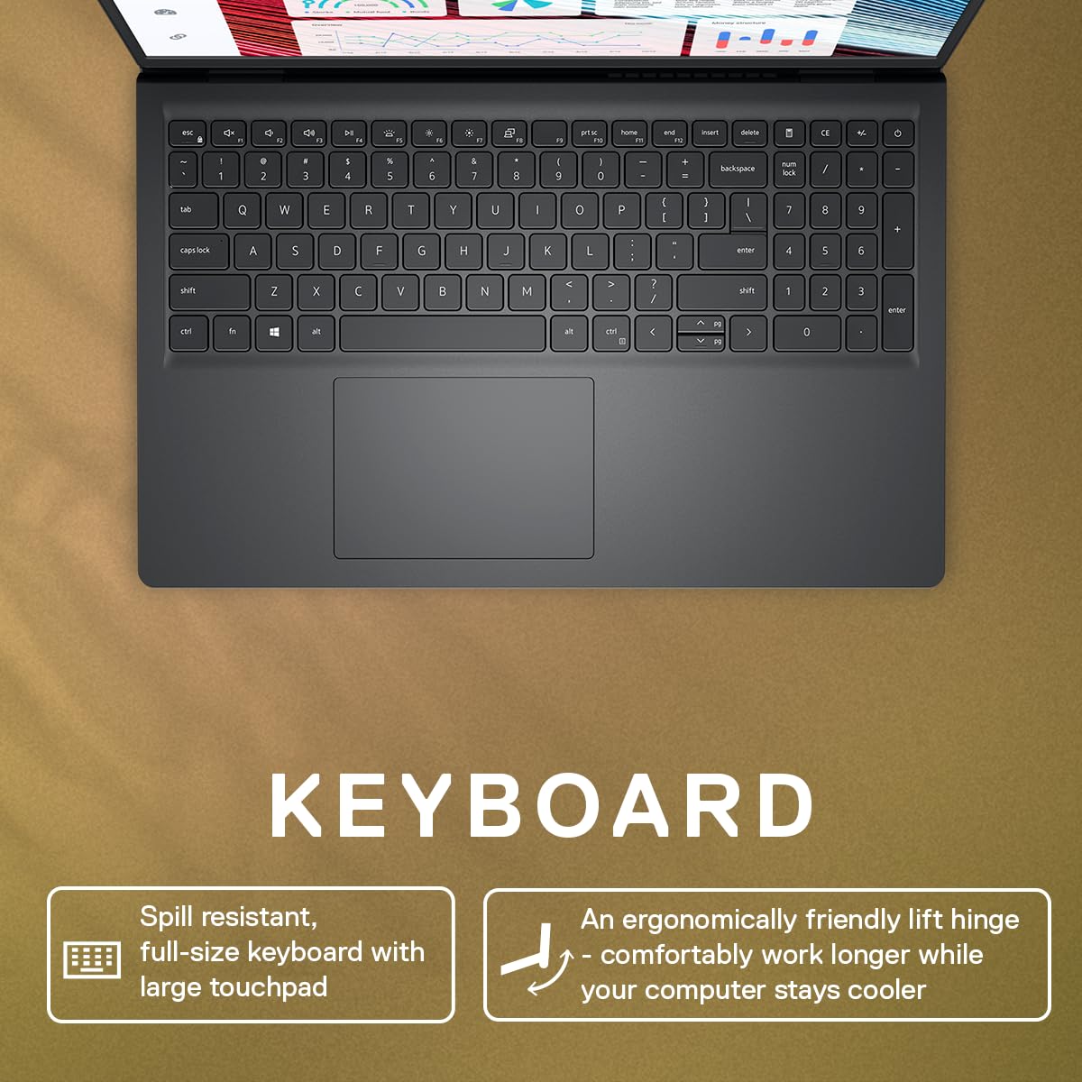 Dell Vostro 3530 Laptop, Intel Core i3-1305U Processor, 8GB, 512GB SSD, 15.6" (39.62cm) FHD WVA AG 120Hz 250 nits, Win 11 + MSO'21, 15 Months McAfee, Black, 1.66kg 4
