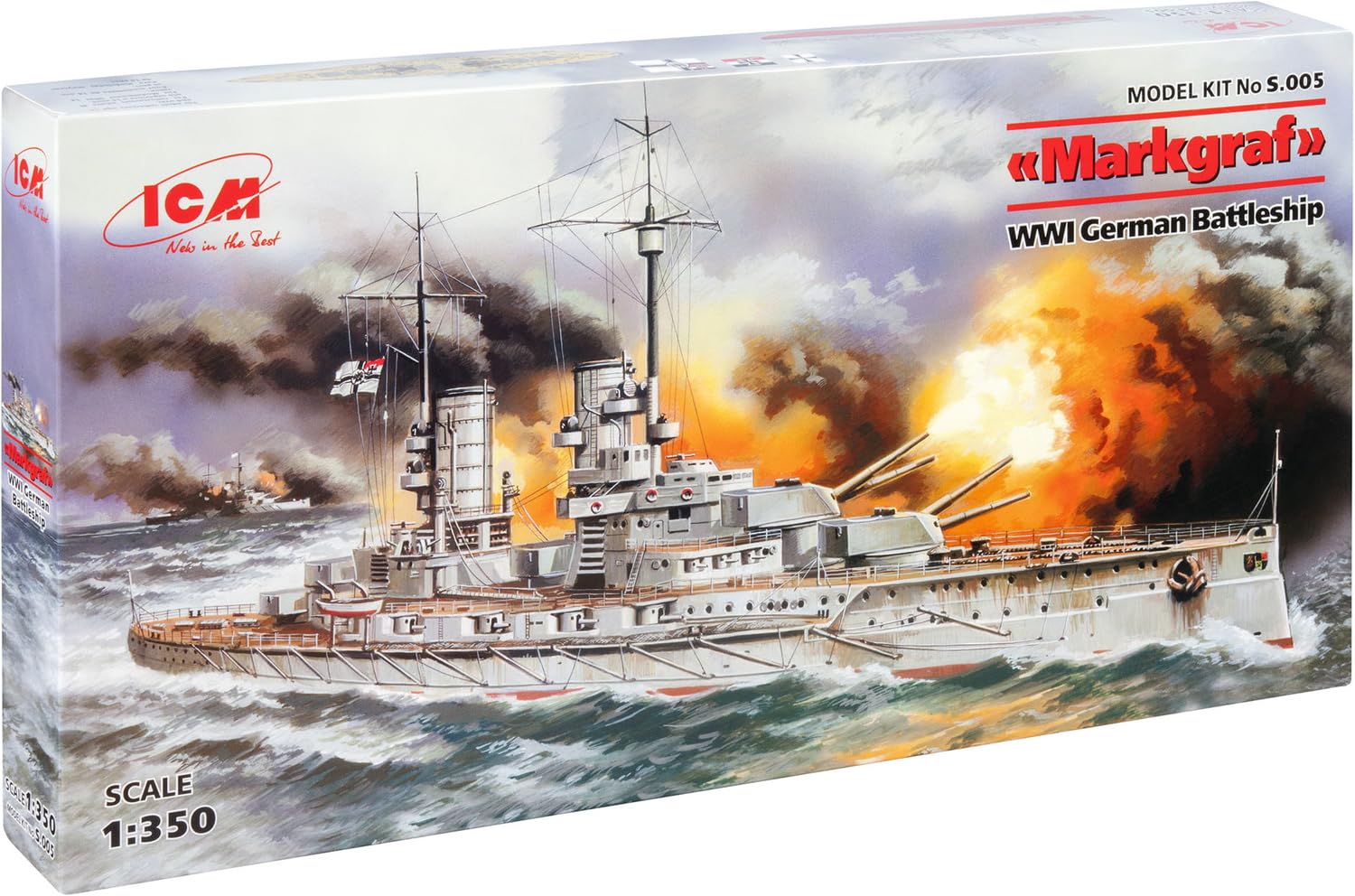 ICM Models Markgraf WWI German Battleship Building Kit 1