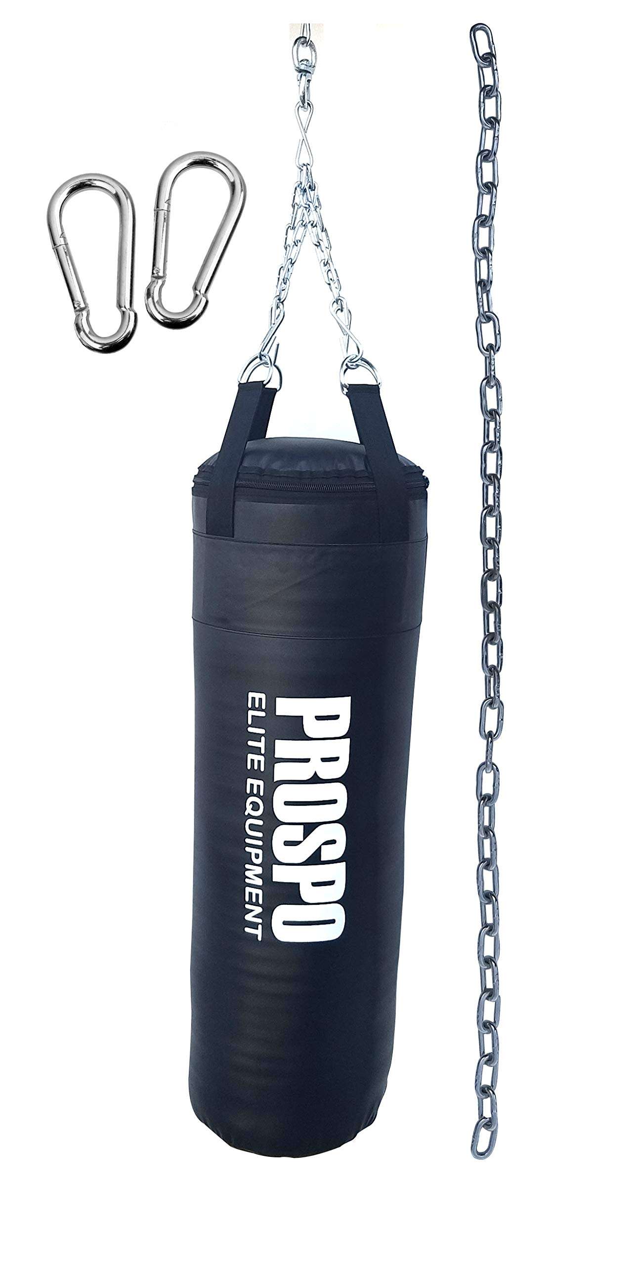 Prospo Punching Bag Srf 36 inch Filled with chain and Extension Chain 6Ft, Boxing Gym Set, Boxing Kit, Boxing Set for Men, Boxing Kit for Men, Punching Bag 36 inch Filled with chain and Extension Chain 6Ft (Black) 2