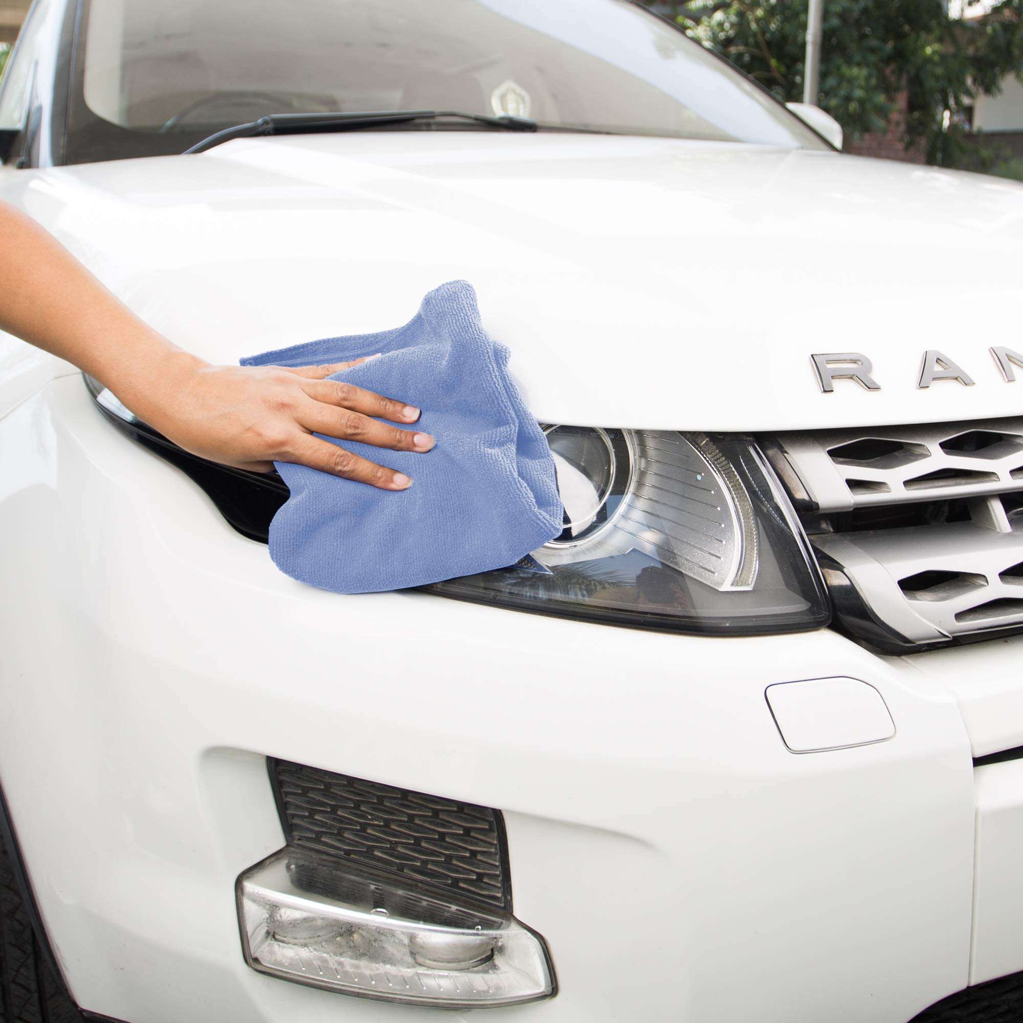 SOFTSPUN Microfiber Cloth - 10 pcs 40x40 cms 340 GSM Multi-Color! - Thick Lint & Streak Free Multipurpose Cloths - Automotive Microfibre Towels for Car Bike Cleaning Polishing Washing & Detailing 5