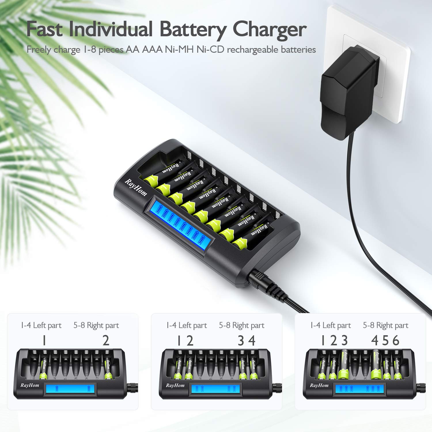 RayHom AAA Rechargeable Batteries 1100mAh Ni-MH Battery (20 Pack) 5