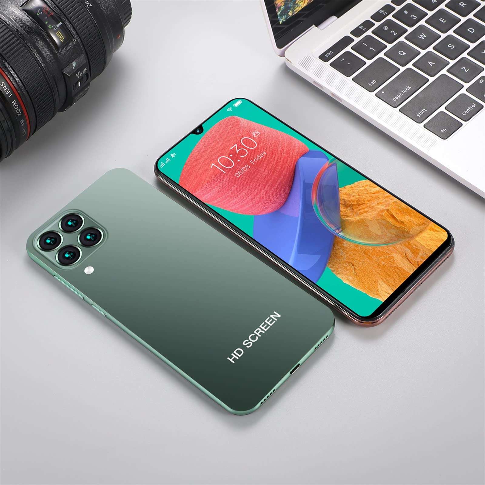 Unlocked Mobile Phones, Adnroid Smart Phone 6.53-inch HD Full Screen GPS Locator Phone, Dual SIM Unlocked Smartphones 2GB+16GB RAM, 2MP+8MP Mobile Cell Phone, 2400mAh Battery (Green) 5