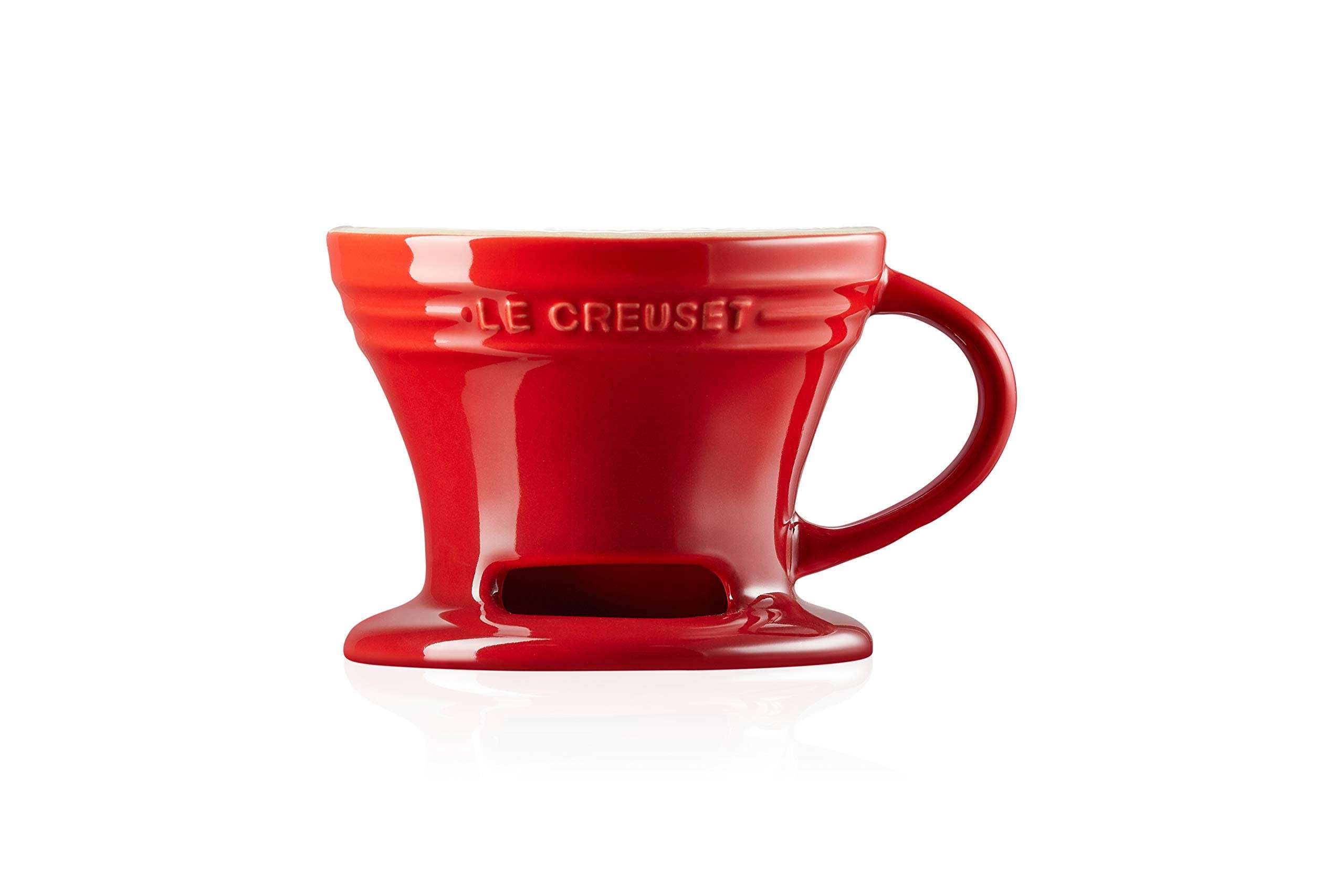 Le Creuset Stoneware Pour Over Coffee Cone, 3.25", Cerise 4