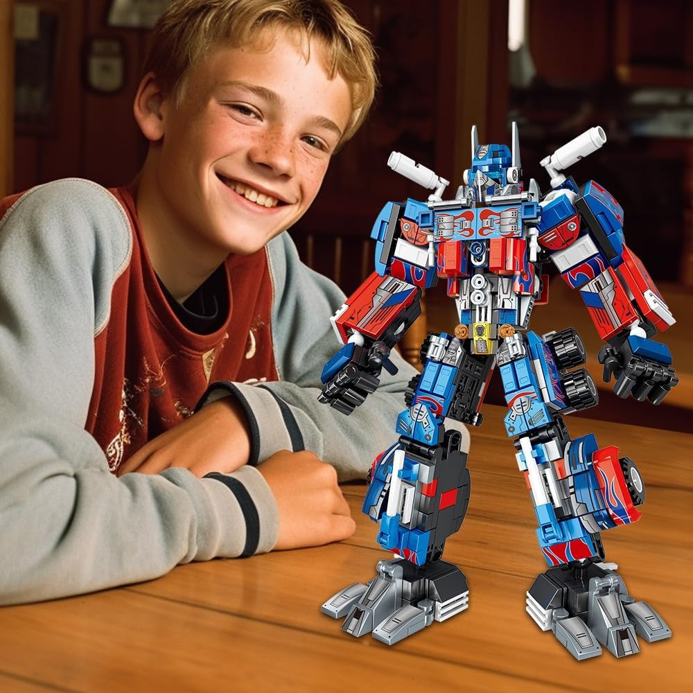 Galaxy Hi-Tech 2 in 1 Transforming Robot Architect Brick Toys 533+ Pieces Building Block - Super Hero Theme Blocks and Bricks - Robot, car Educational Engineering Construction Learning Toy for Kids 6