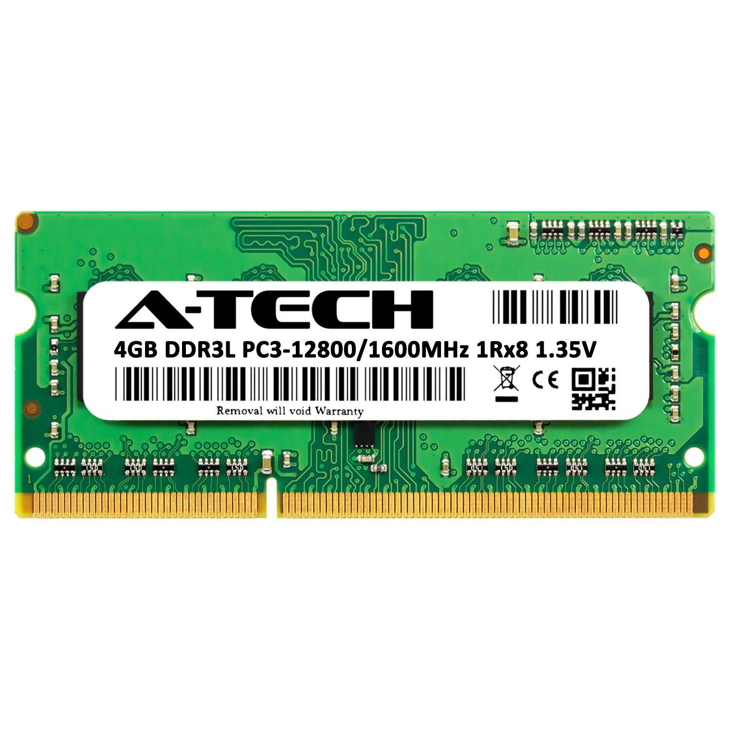 A-Tech 4GB RAM for Intel NUC5PPYH NUC Kit | DDR3/DDR3L 1600MHz PC3-12800 1.35V SODIMM Memory Upgrade Module 2