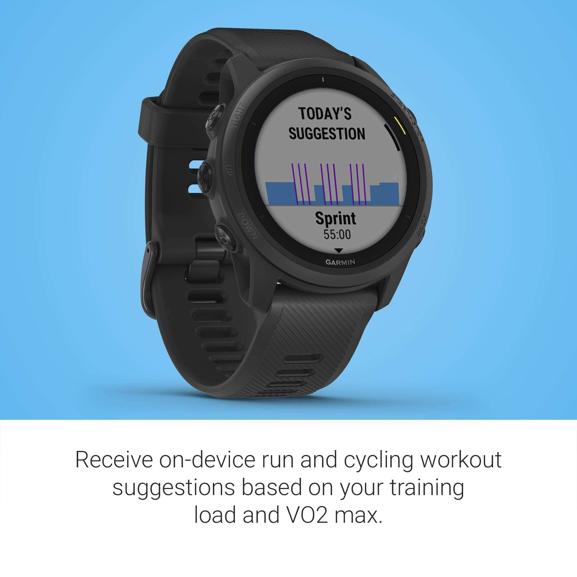 Garmin Forerunner 745, GPS Running Watch, Detailed Training Stats and On-Device Workouts, Essential Smartwatch Functions, Black 5