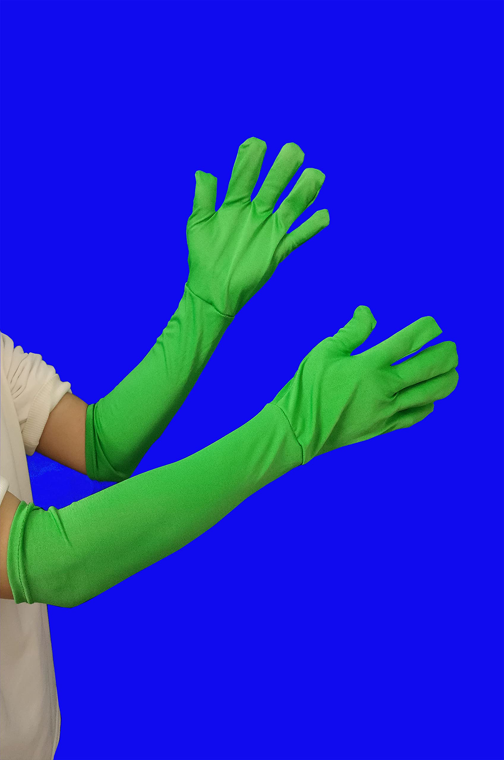 JOMOCARE Chromakey Gloves Green Chroma Key Glove Invisible Effects Background Chroma Keying Green Gloves for Green Screen Photography Photo Video… (Loose, Green x2pairs) 5