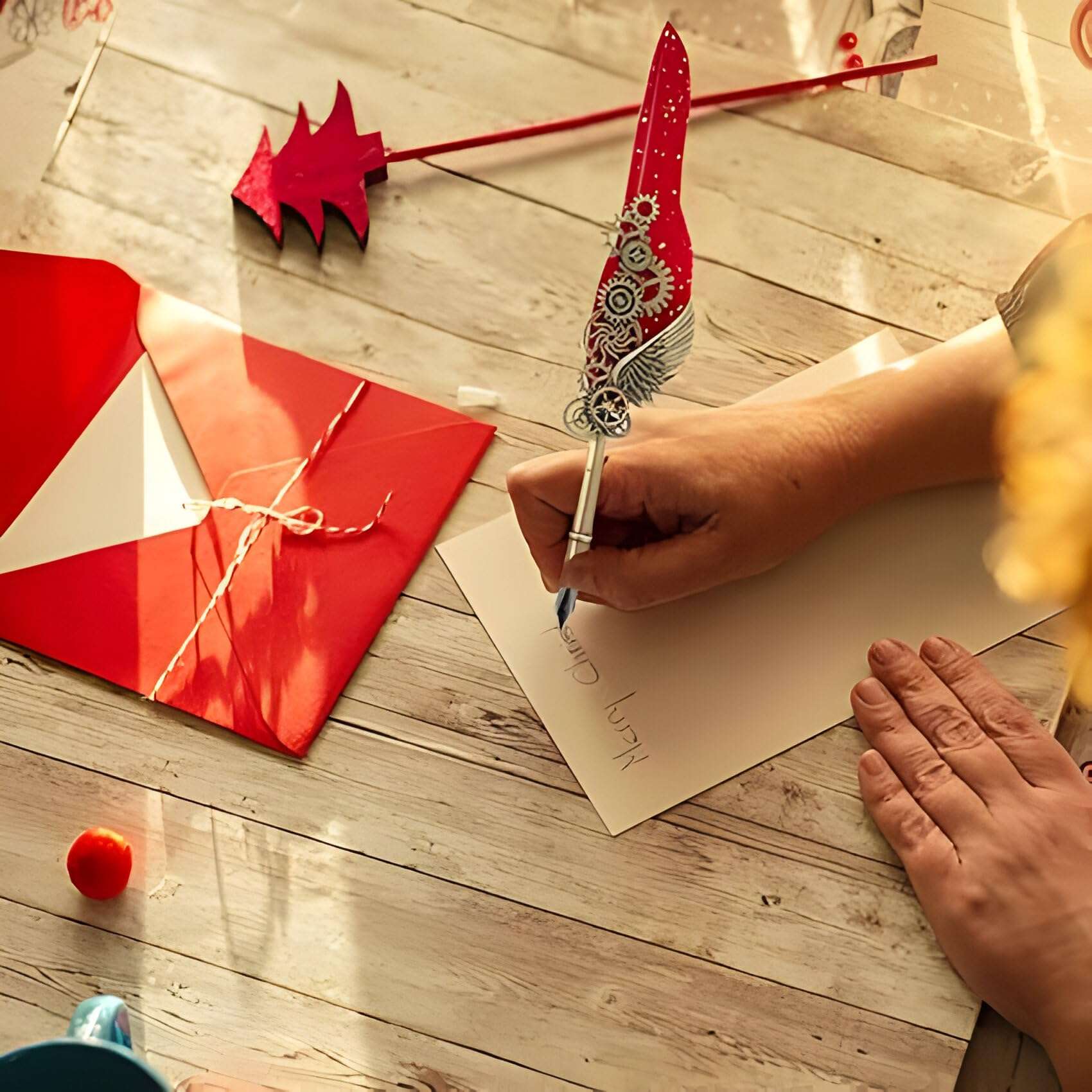 VINTAGER Antique Calligraphy Pen With Ink, 5 Nibs, Pen Stand Base, Vintage Carving Feather Pen Set, Refillable Ink Dip Pens For Writing, Drawing, Signature, Decoration (Multicolor) 6