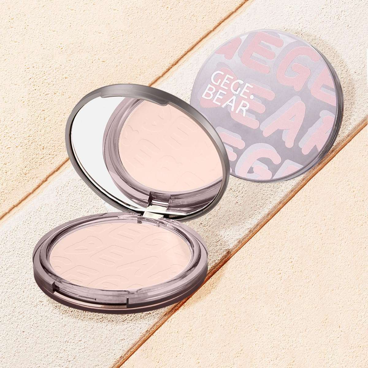 Gege Bear Feathery Mist Setting Powder | Best Compact for Face | Matte Finish | Natural Effect | Compact Mirror | Loose Powder for Makeup Setting | Waterproof Sweatproof | Soft Skin Tone | Compact Powder for Women (03#Natural Colour, 10g) 6