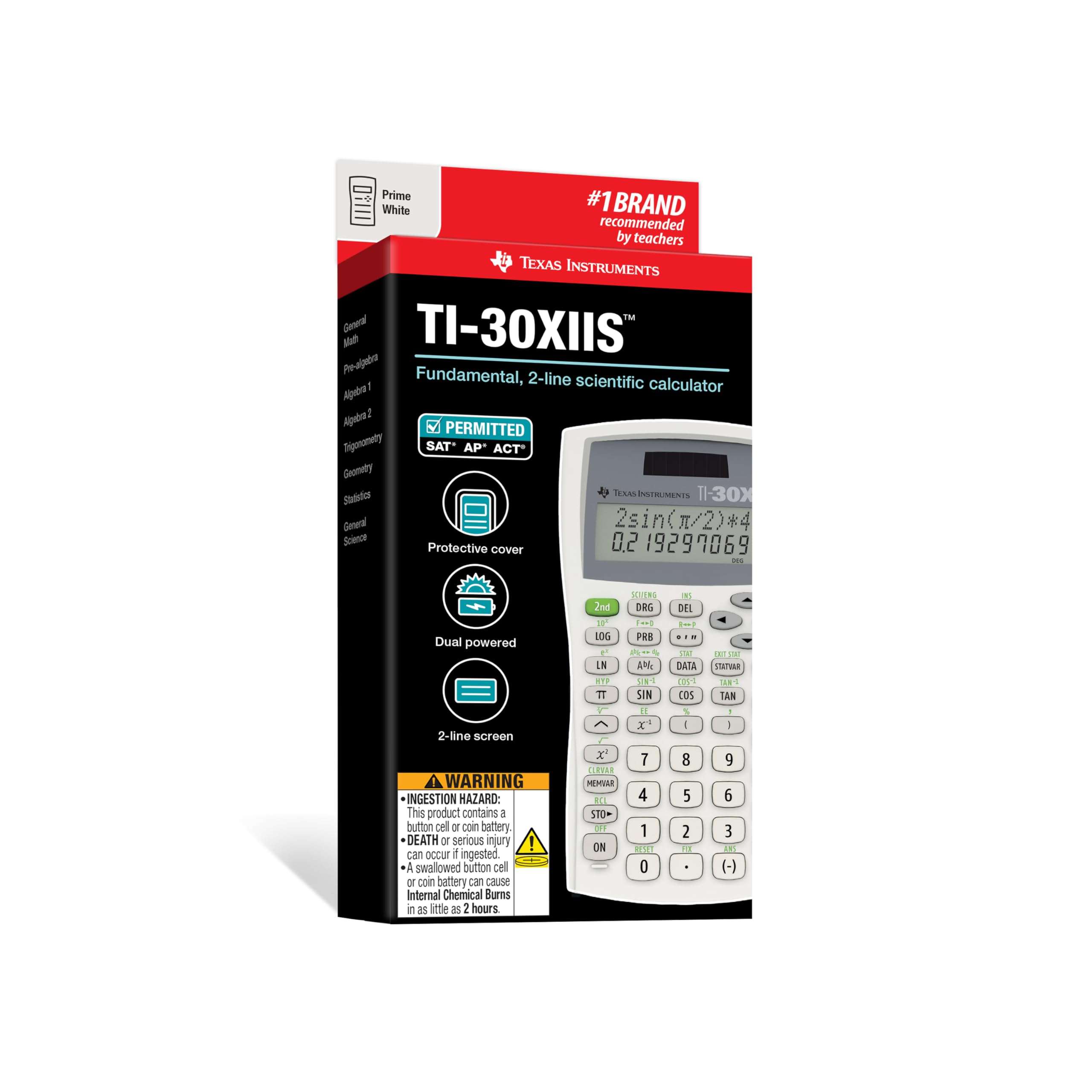 Texas Instruments TI-30XIIS Scientific Calculator, White 6