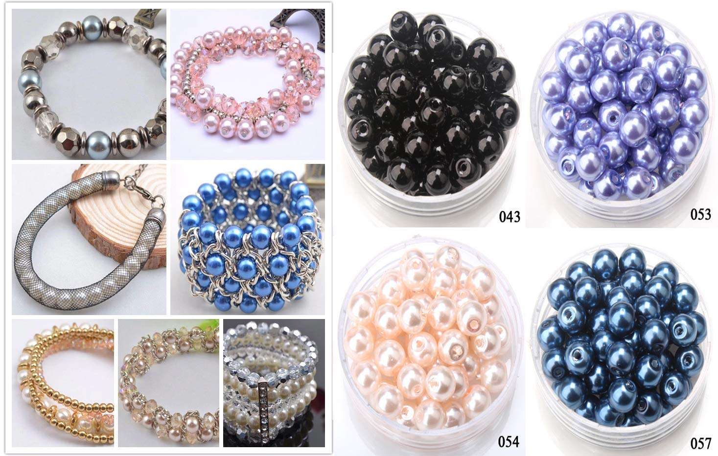 Diy Crafts 15030 Imitation Pearls Beads Diy Bracelet Earrings Bead Choker Necklace Jewelry Making, Pack of 400 100x4, Mix Sizes (Multicolor) 5