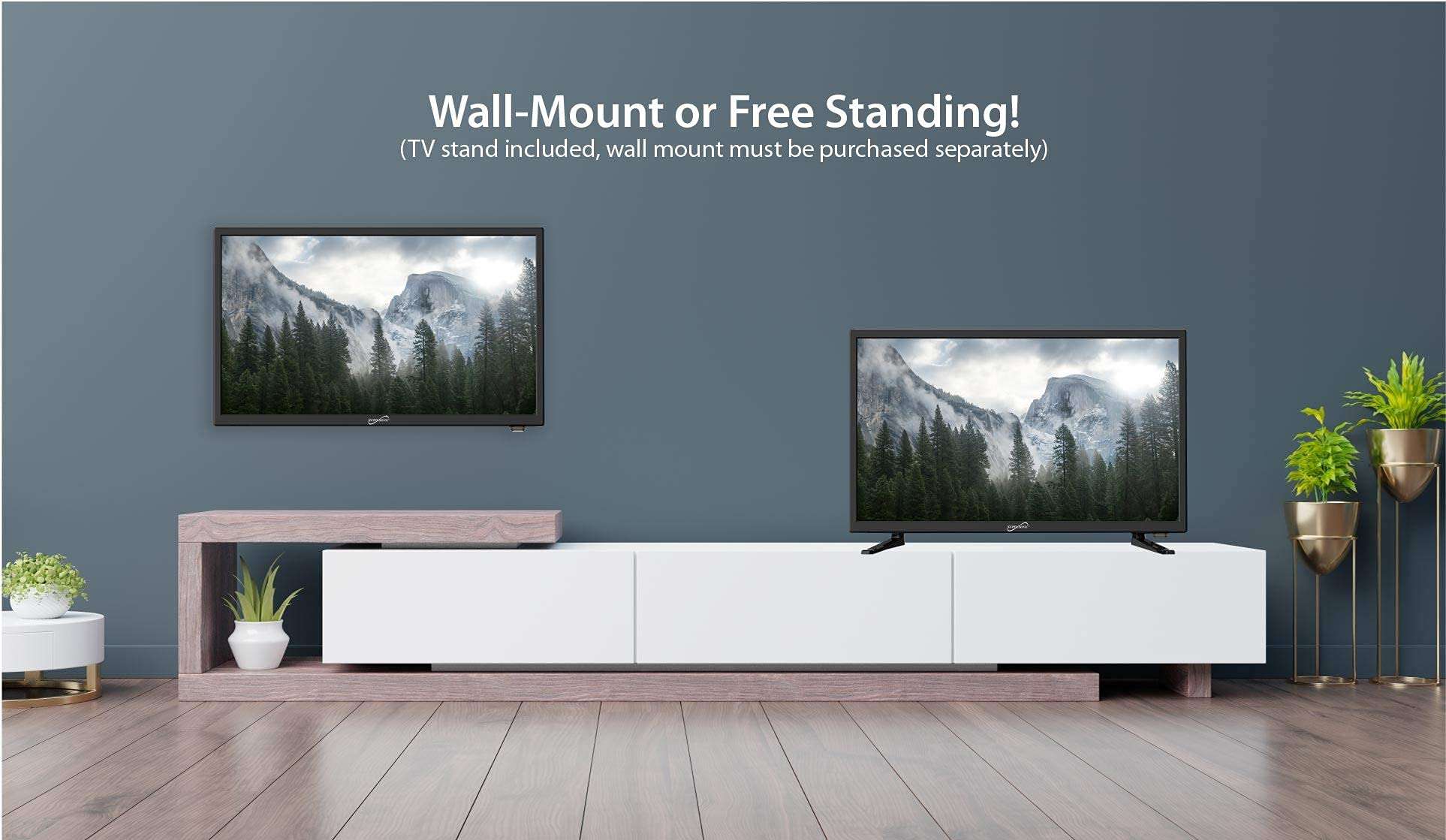 Supersonic SC-2411 23.6" DLED HDTV with Built-in Dual Tuners, HDMI Input, 1080p Resolution, 178° Viewing Angle, USB Compatible, Remote Control and AC/DC Compatibility 3