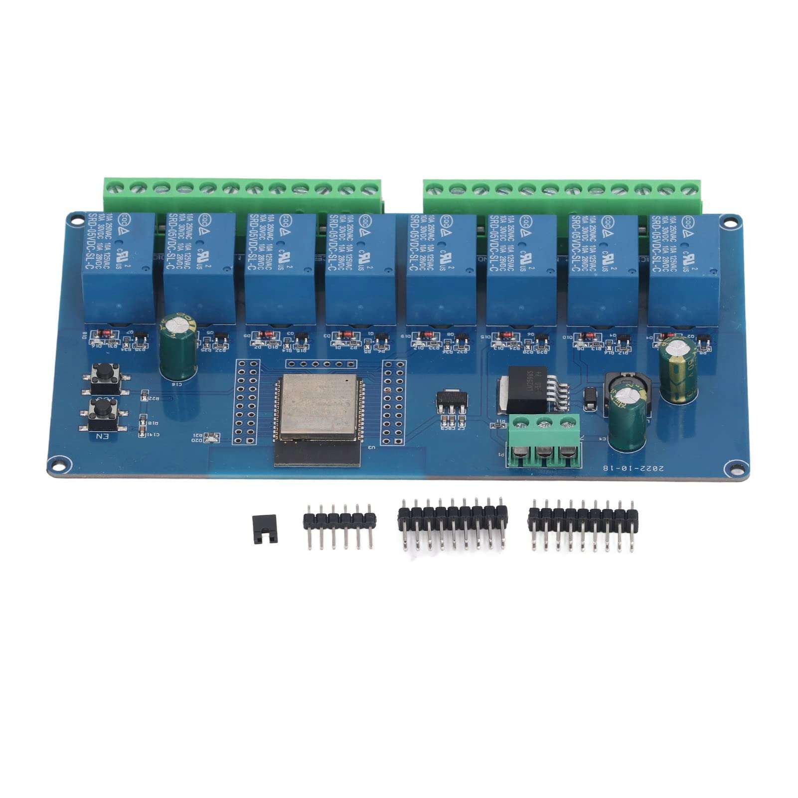 Gugxiom 8 Channel Relay Module ESP32-WROOM-32E WiFi Relay Module, DC5-30V Remote Control Relay Module, Programmable ESP32 Development Board, Program Led and Relay Indicators 1