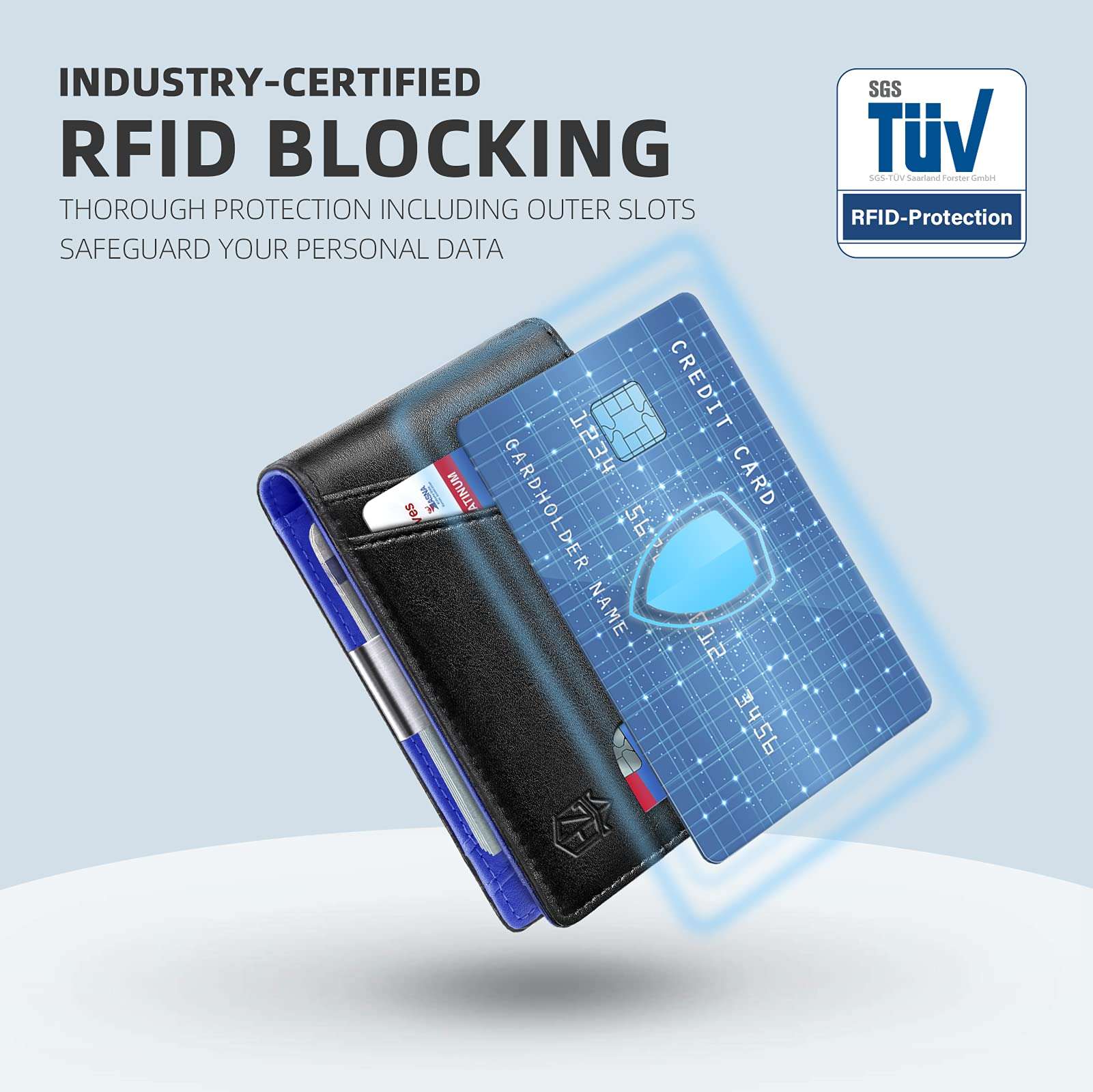 Zitahli Money Clip Wallets for Men,Slim Bifold Wallet 10-12 Cards, Mens Leather Wallet with ID Window,RFID Blocking Thin Minimalist Credit Card Holder,Gifts for Him 5