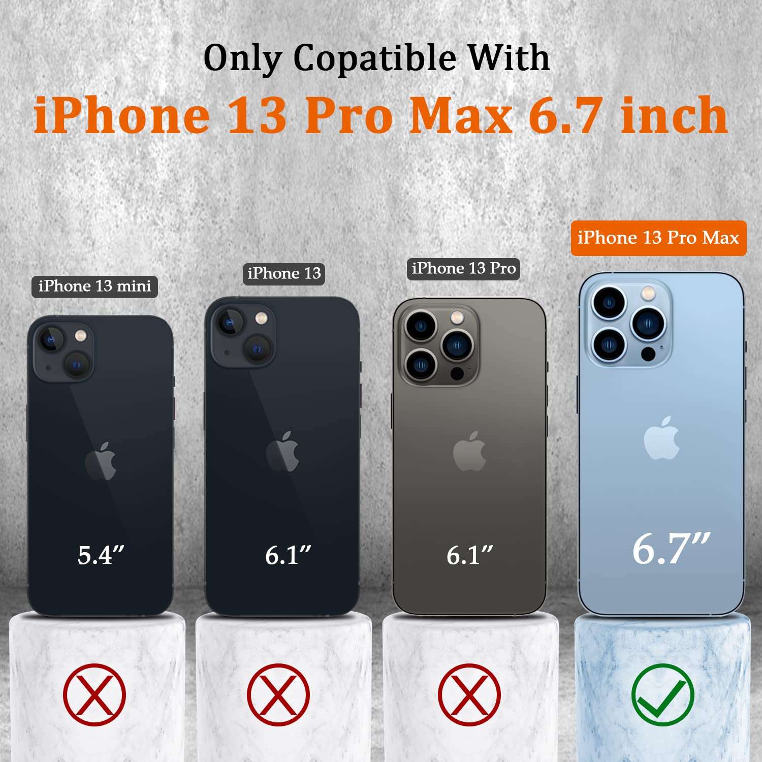 FUNMIKO for iPhone 13 Pro Max Case with Screen Protector,Mili-Grade Heavy Duty Protection Pass 21ft. Drop Tested Slim-fit Clear Cover Protective Phone Case for Apple iPhone 13 Pro Max 6.7" Black 2