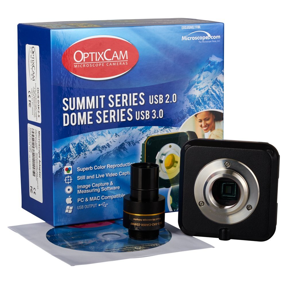 Summit SK2-3.1X - 3.1MP - Digital USB 2.0 Microscope Camera - PC/MAC Compatible - Image Capture Software - Measuring Software (PC only) - C-Mount - 23mm Eyepiece Adapter