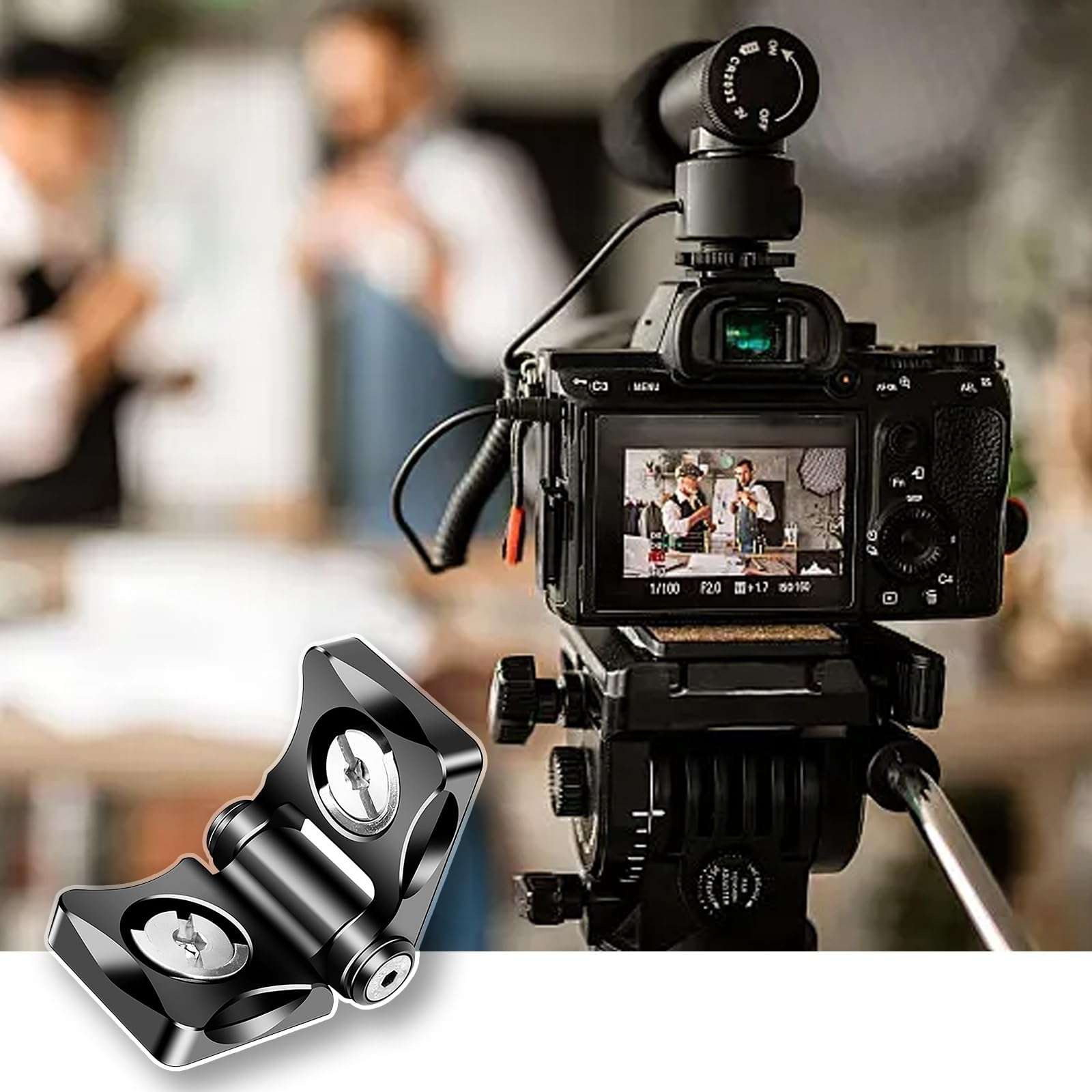 PTILSERY Aluminum L Bracket Quick Release Plate for Vertical and Horizontal Shootings for Gimbals Stabilizers and SLRs 3