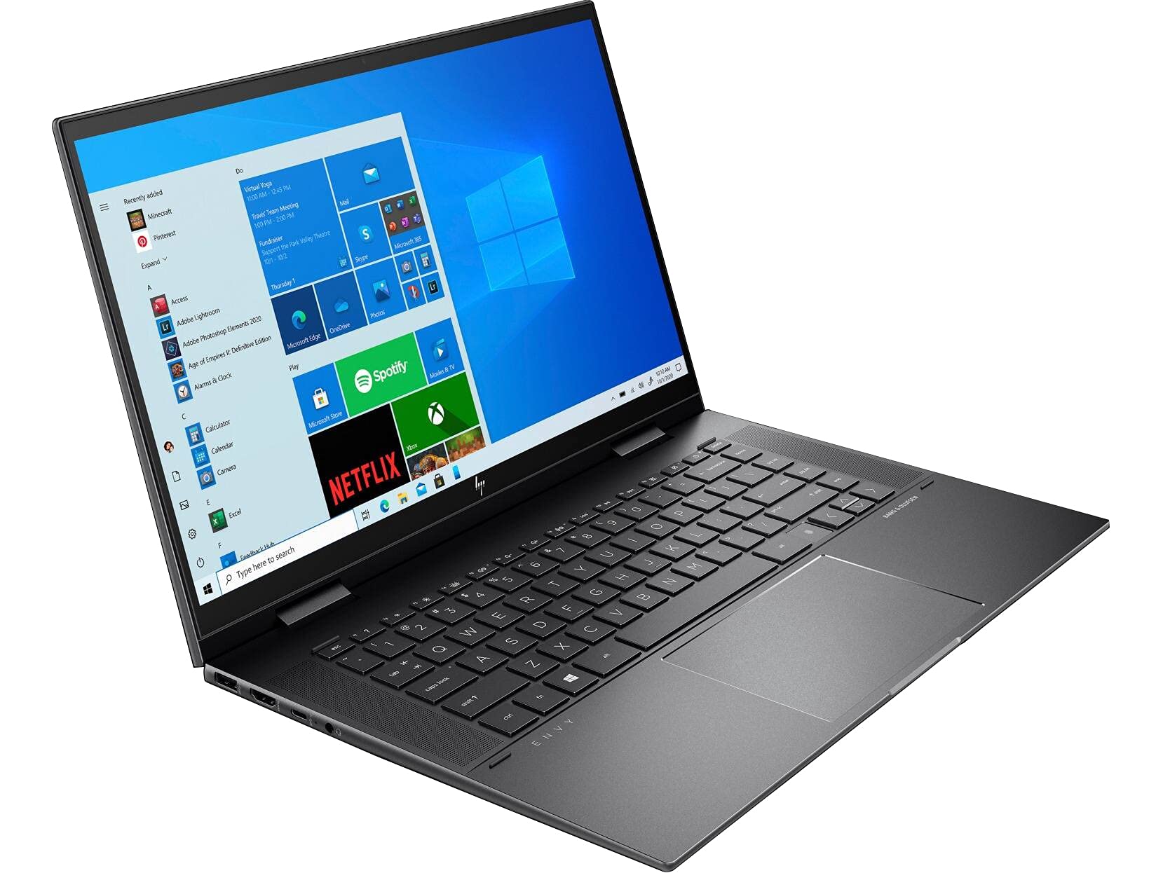 HP Envy x360 15 2in1 Laptop for Entertainmen (AMD Ryzen 7 5700U 8-Core, 16GB RAM, 1TB PCIe SSD, AMD Radeon, 15.6" Touch Full HD (1920x1080), Active Pen, WiFi, Win 11 Pro) with Hub 5