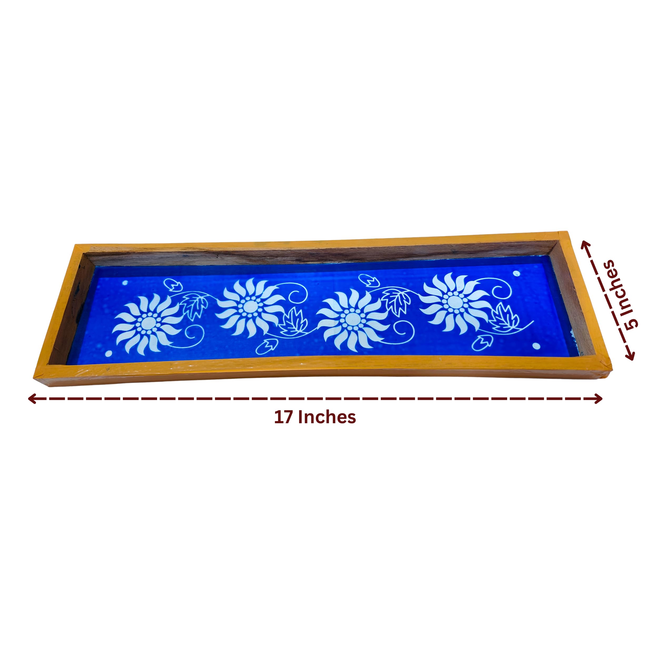 Anciently Sun Flower Border Rangoli Stencil Wooden, Rangoli Sacha Wooden, 1 Piece (17x5 Inches) 5