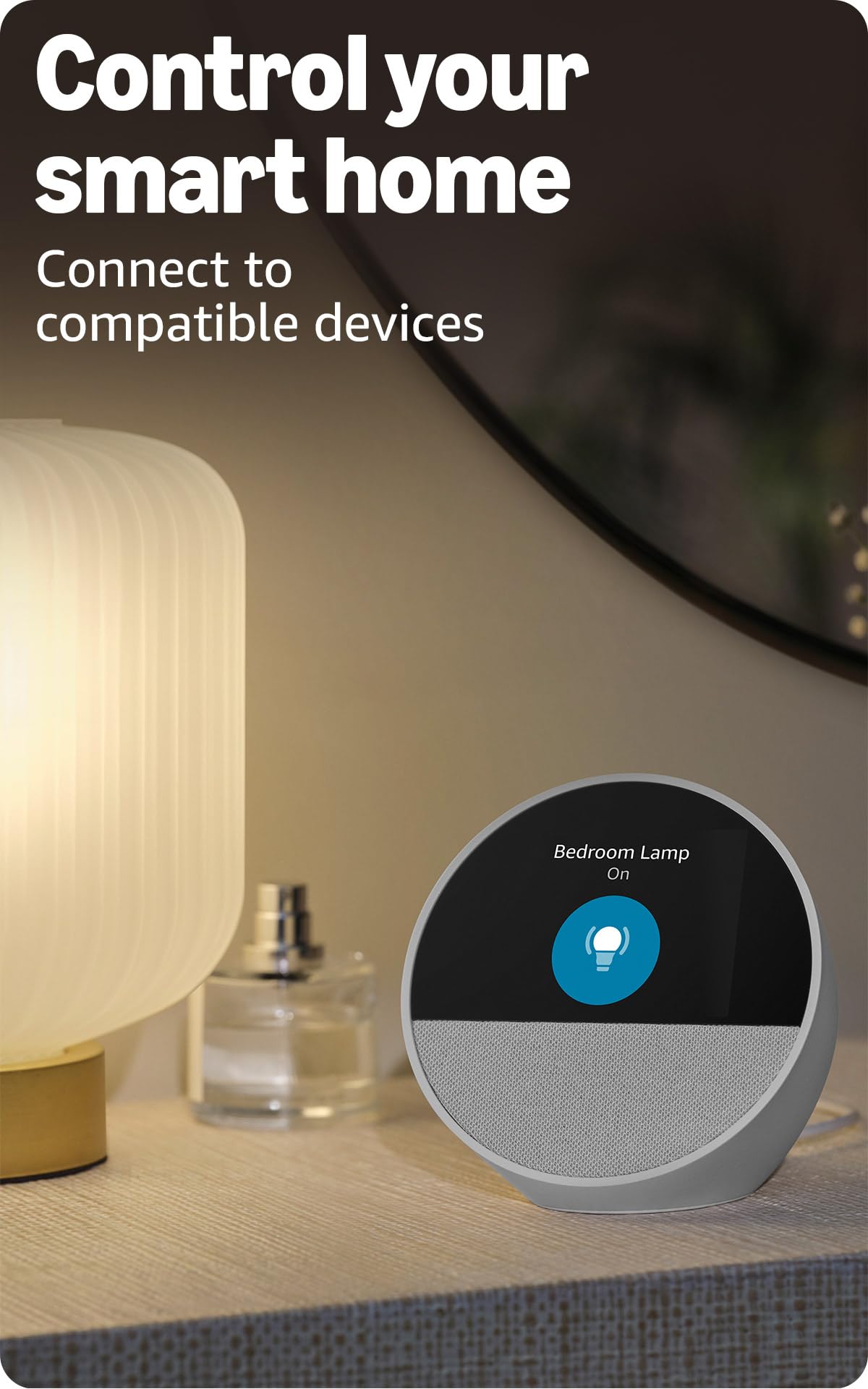 Like-New Amazon Echo Spot (newest model), Great for nightstands, offices and kitchens, Smart alarm clock with Alexa, Black 6