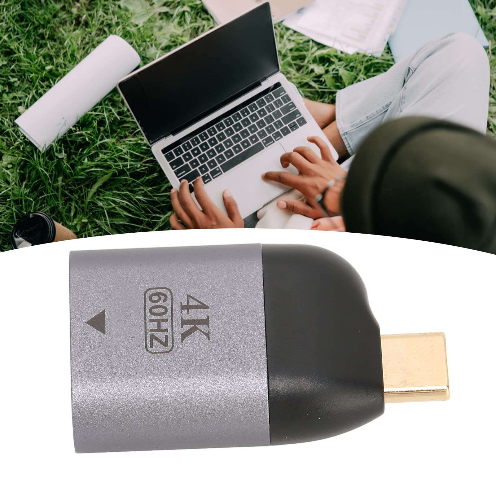 GaRcan Portable USB C to HDMI Adapter, 4K@60HZ USB 3.1 Type C Male to HDMI Female Converter for Projector, Laptop, Monitor, TV, PC, Tablet, Mobile Phone 4