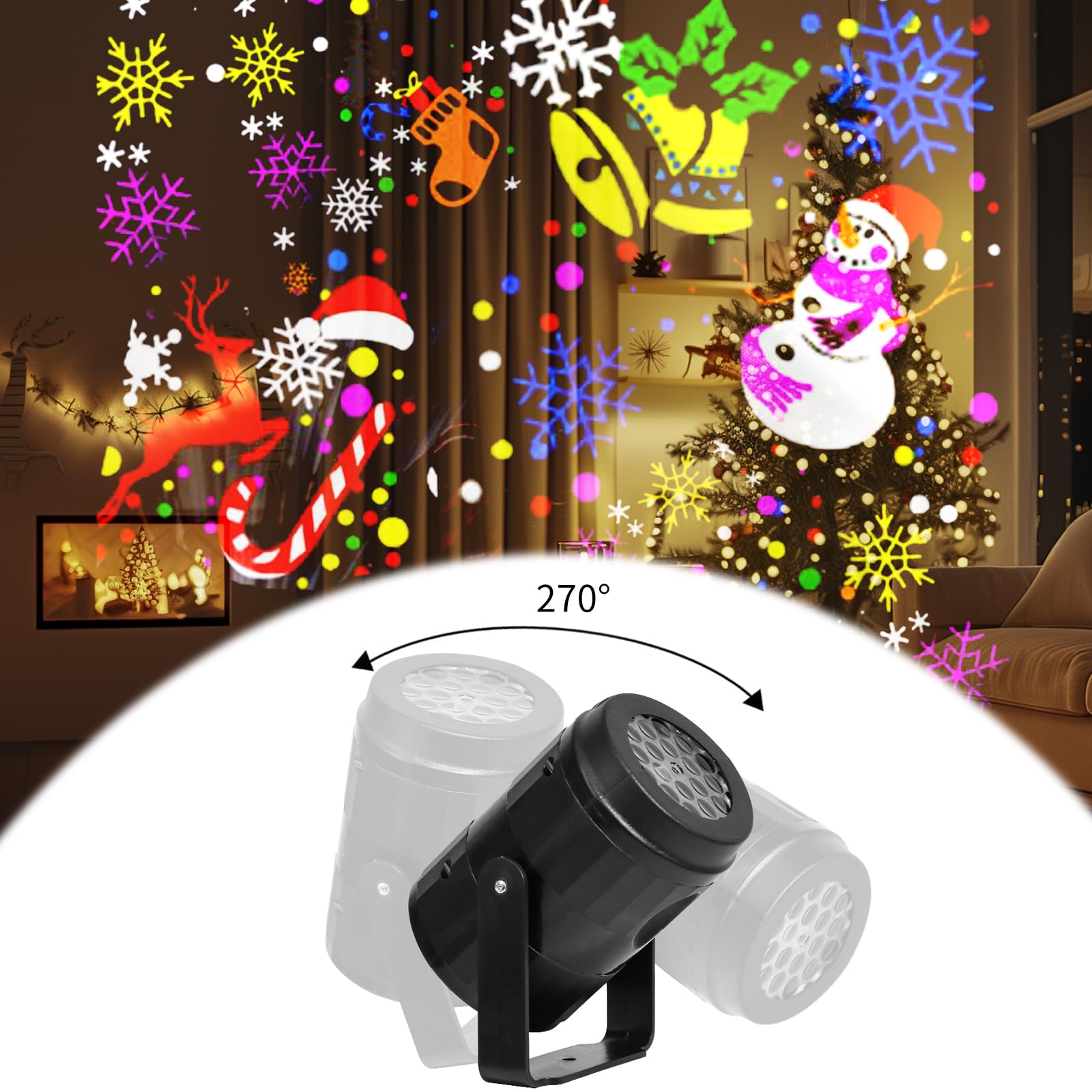 YNYFUNY Christmas Projector Lights Outdoor/Indoor, Led Projector Decorative Lighting for Christmas DecorationsHoliday Projector for Xmas 5