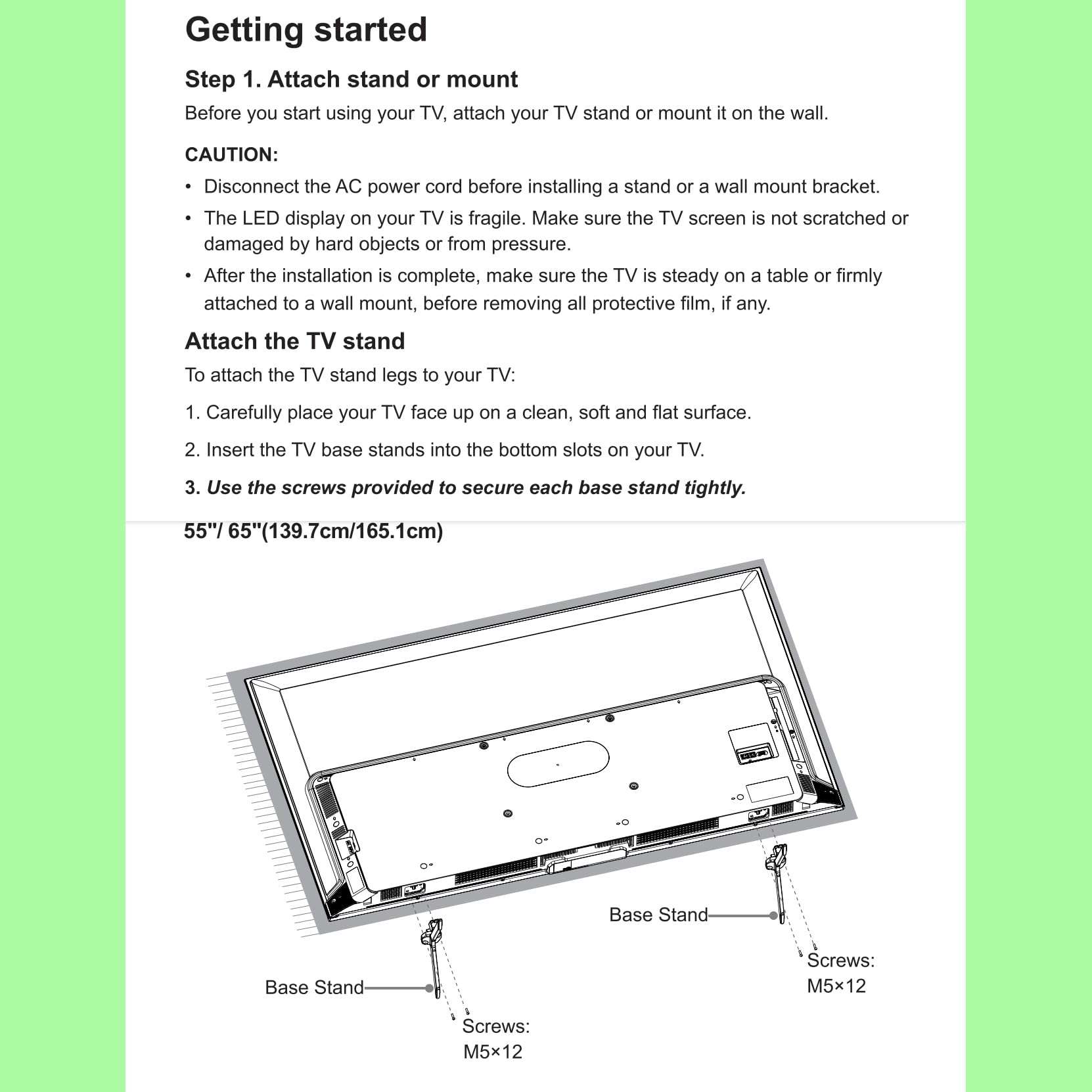 Replacement TV Base Stand, Fit for Hisense U6H Series Quantum ULED 4K Smart Gccgle TV 6