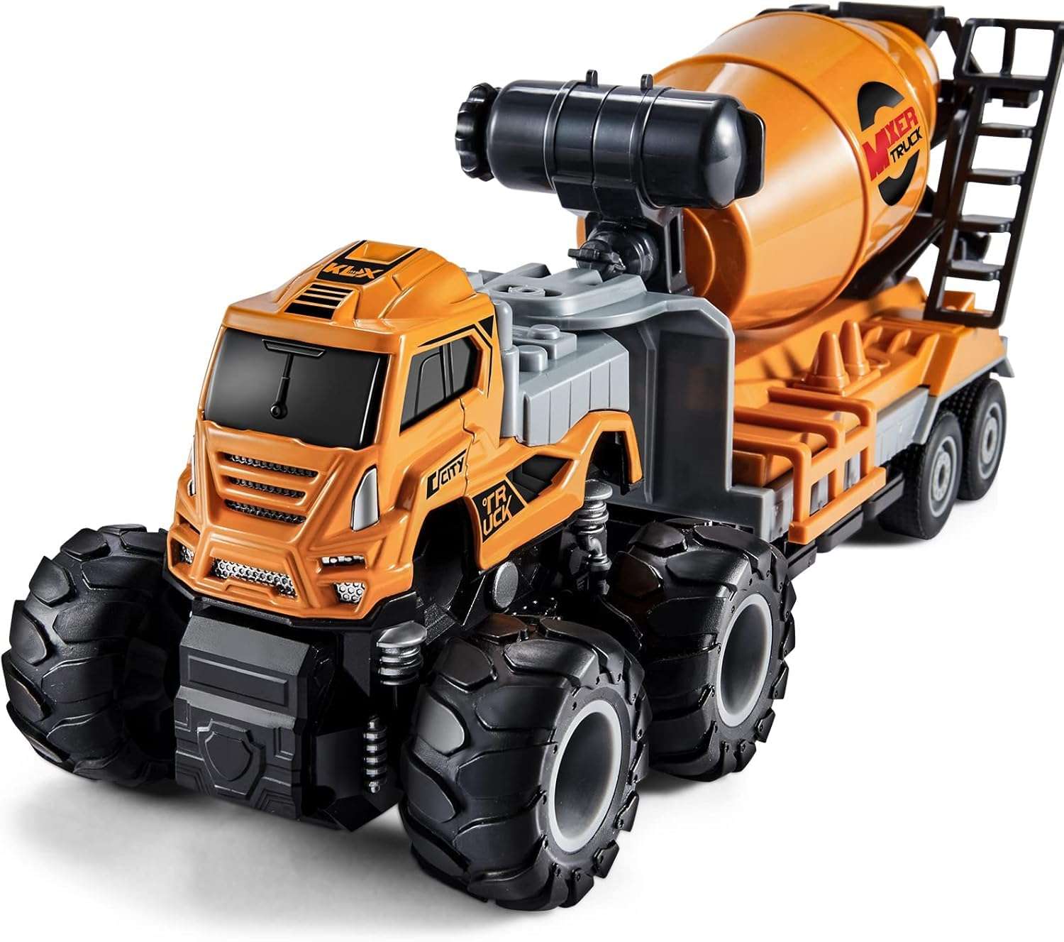 FunBlast Cement Mixer Truck Toy for Kids - 1:43 Scale Model Die-Cast 4 X 4 Drive Pull Back Friction Power Truck Toys, Pull Back Toy Vehicles Play Set for 3+ Years Boys, Girls 1