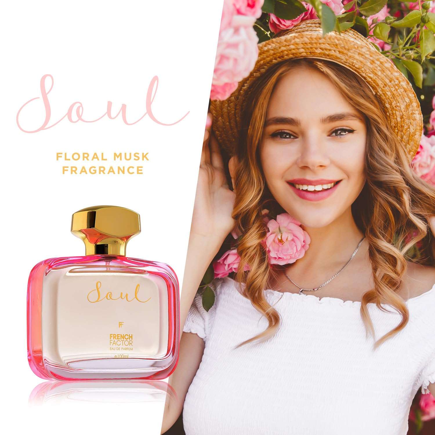 French Factor Soul Luxury Perfume For Women Long Lasting Eau De Parfum With Floral And Musk Notes Gift For Girls Made in India (Pack of 1, 100ml) 5