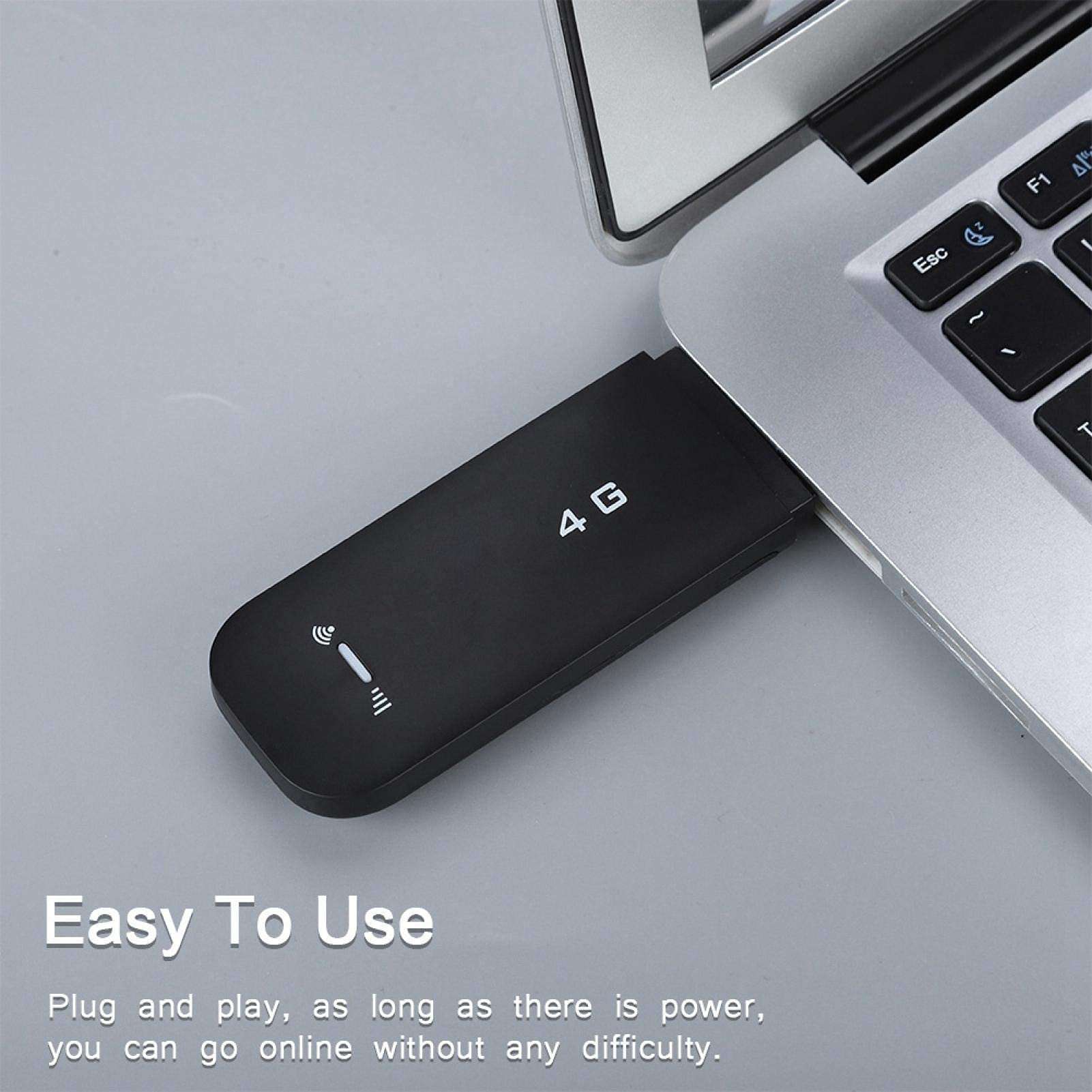 USB Wireless Portable WiFi Router, Built-in 4G/3G+WiFi Antenna 4G LTE USB Portable WiFi Router with Large Memory, Pocket Mobile Hotspot Wireless Network Smart Router(with WiFi) 6