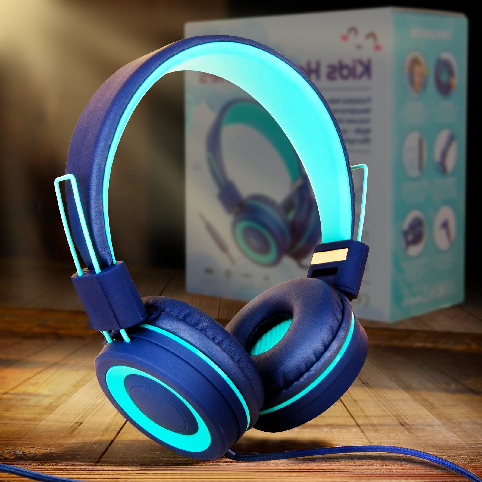 Kids Headphones Wired, Wired Headphones with Microphone, Volume 91dB, 3.5mm Jack for iPad/Kindle/Fire/Girls/Boys/School/Travel - White Grey 6
