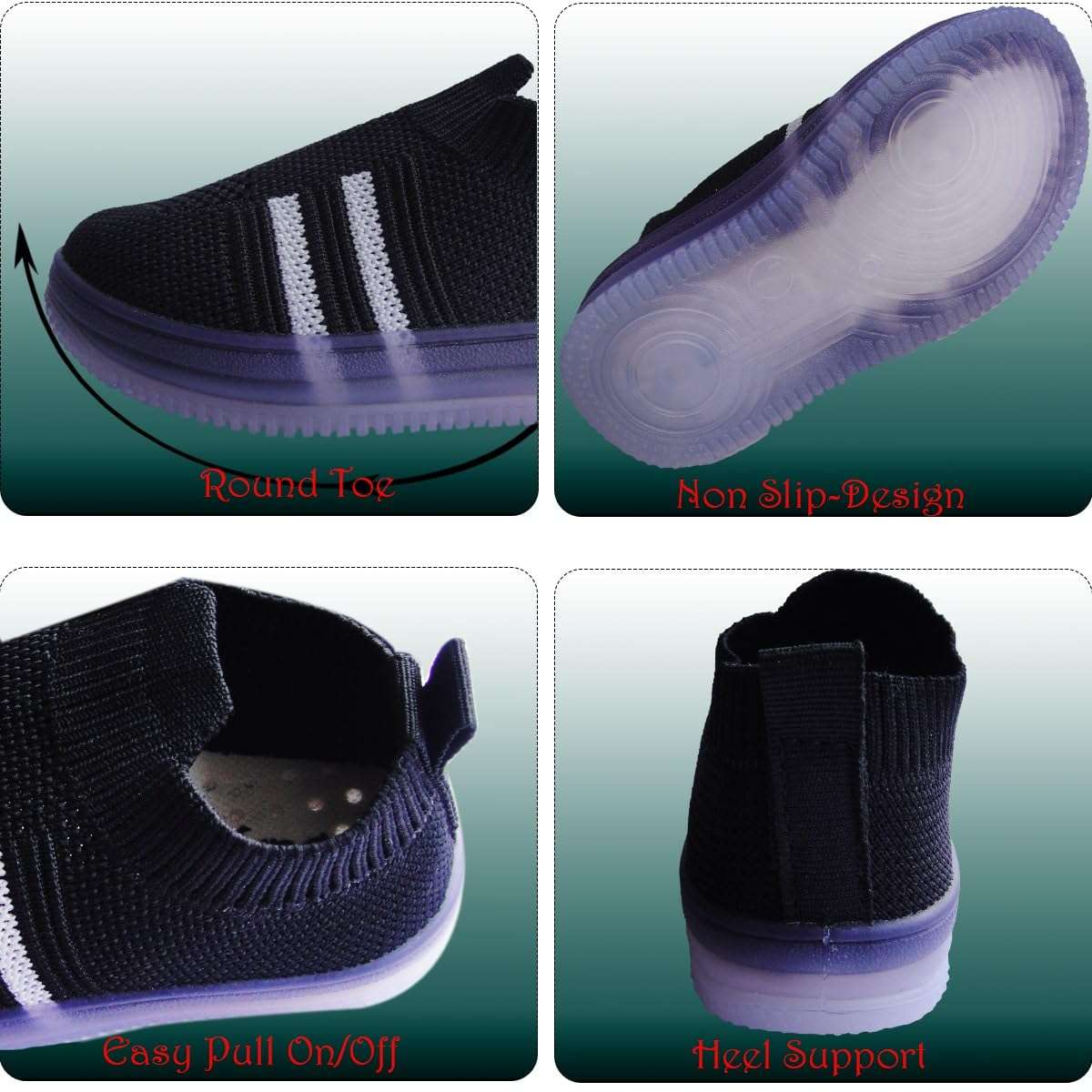 Kids Light Up Pull On Shoes Toddler Girls Boys Breathable Led Flashing Sneakers Running Shoes/Slip-on For Boys&Girls |Fashionable and Fun for Boys and Girls | Available in Toddler and Little Kid Size 6