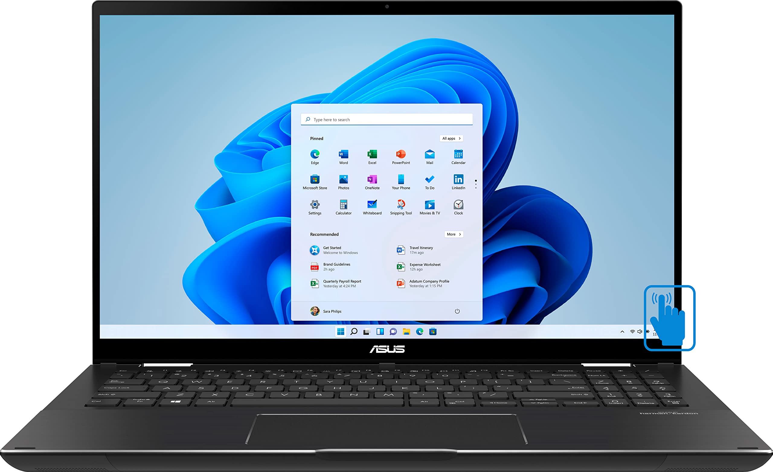 ASUS ZenBook Flip 15 Home & Entertainment 2-in-1 Laptop (Intel i7-1165G7 4-Core, 16GB RAM, 4TB PCIe SSD, GTX 1650 [Max-Q], Win 11 Pro) with MS 365 Personal, Hub 2
