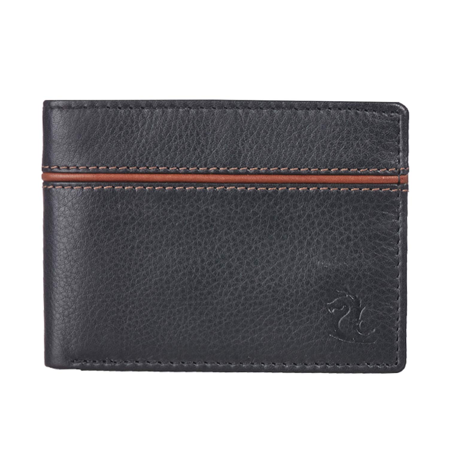 Kara Bifold Men's Leather Wallet - Dual Color Black and Tan Genuine Leather Wallet for Men 1