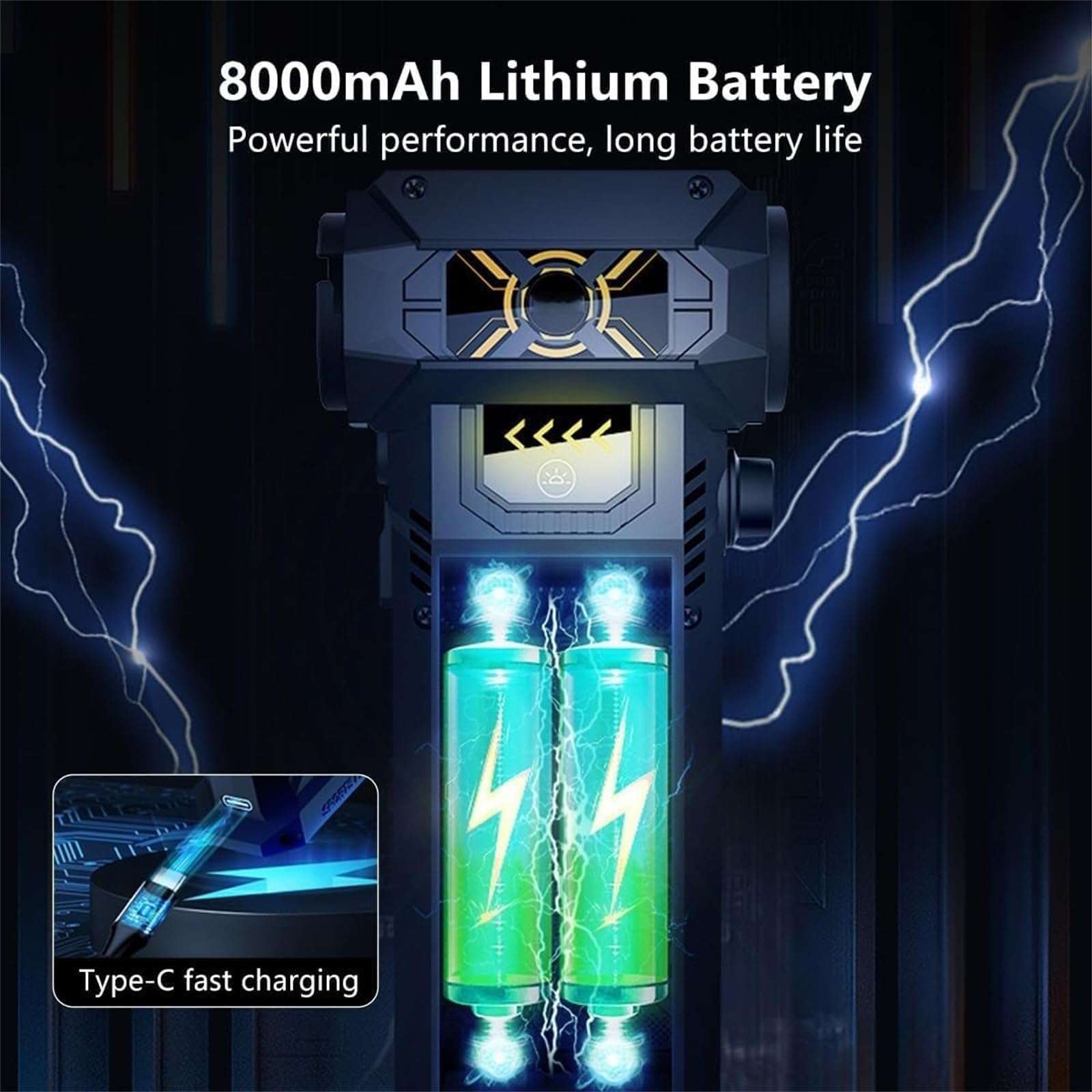 Ac-27 Air Duster, 2025 Upgraded 130000rpm Electric Air Duster, Ac-27 Duster, Ac-27 Turbo Fan, Ac-27 Blower, Car Dryer Air Blower, Rechargeable Cordless 120w High Power Air Duster for Computer Outdoor 5