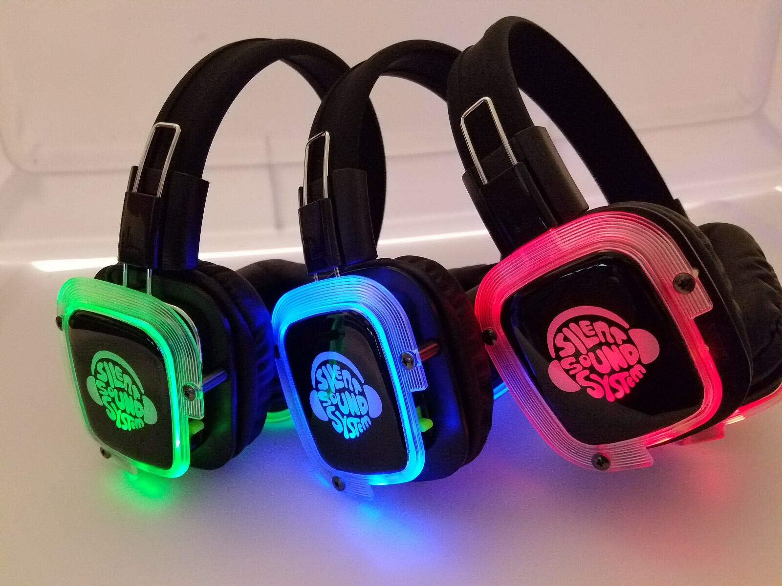 Silent Sound System Wireless Silent Disco Transmitter w/Bluetooth Connection - 10 LED Headphones - Yoga/Fitness/Guided Tour 4