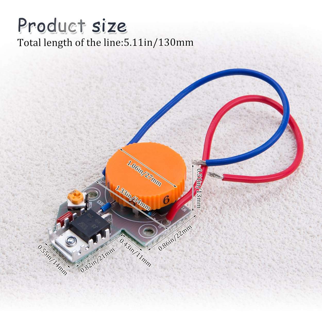 ZORZA 2Pcs High-Power Variable Speed Controller 6-Speed Regulation Switch for Angle Grinder Polishing Machine Woodworking Polishing Tasks 4