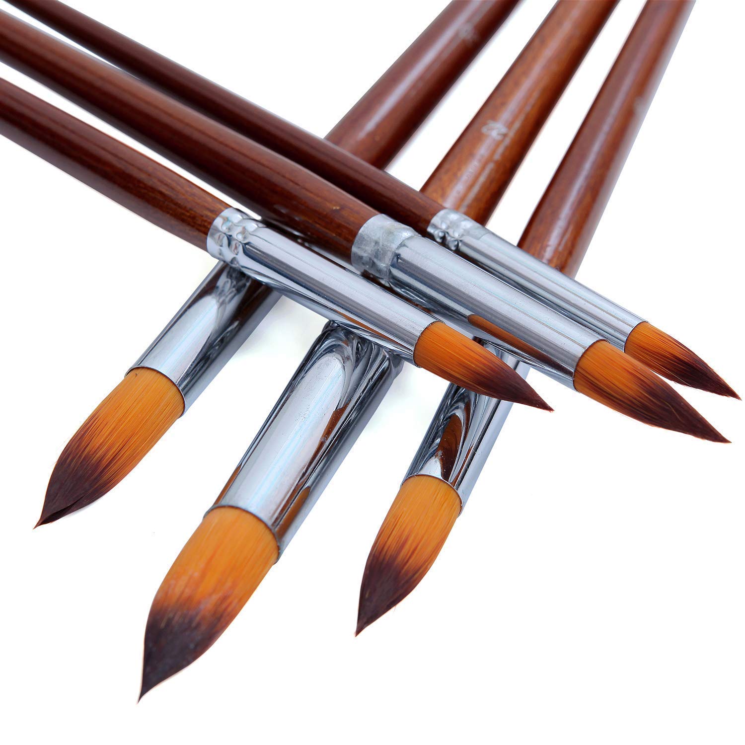 ArtBee® ArtBee Painting Brushes Set for Acrylic, Oil and Watercolor Painting (Round Brushes and Painting Knife with Sponge-Set of 15) 5