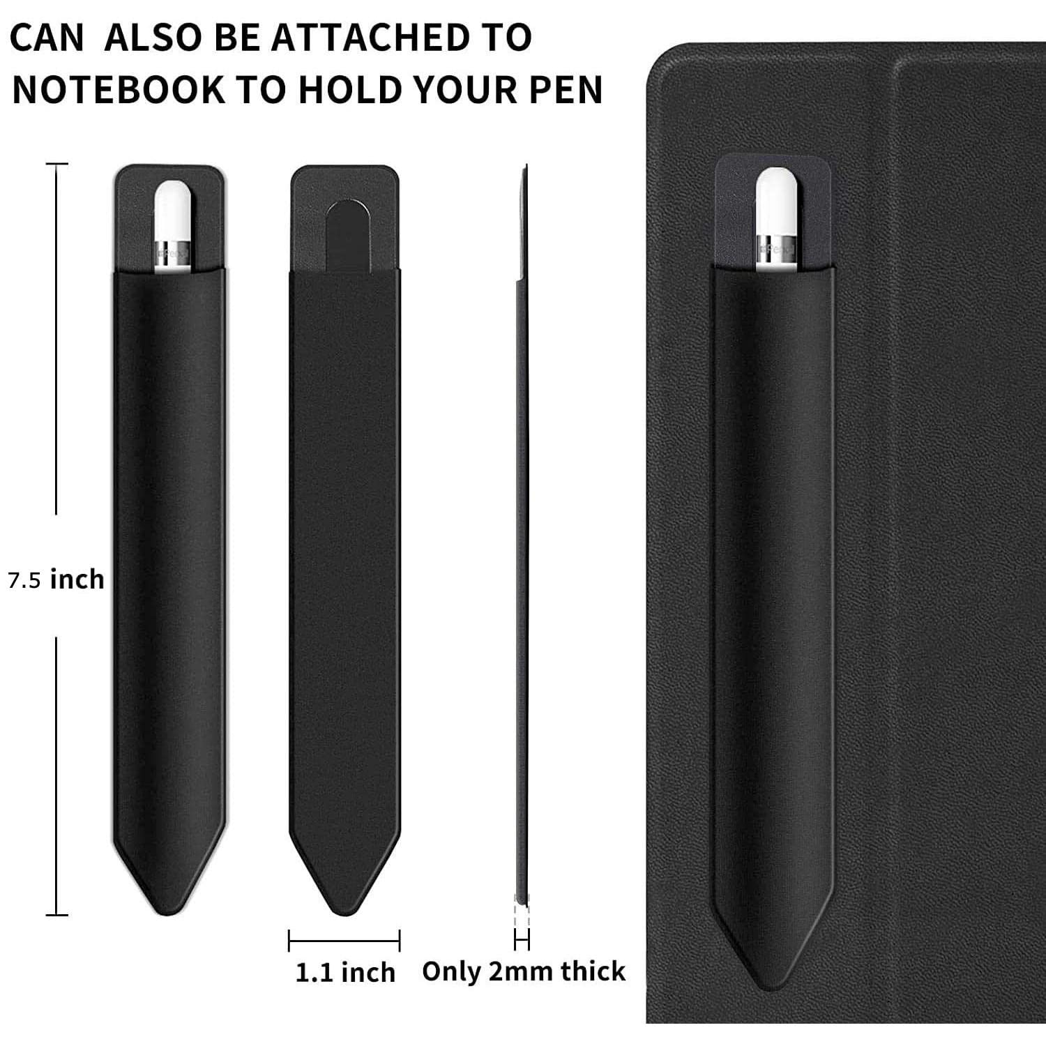 BoxWave Stylus Pouch Compatible with Garmin GPSMAP 9019 - Stylus PortaPouch, Stylus Holder Carrier Portable Self-Adhesive - Jet Black 4