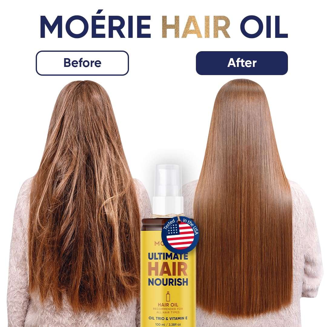 Moerie Ultimate Hair Boost Supplement for Women & Men - Ultimate Hair Oil for Frizzy, Dry and Damaged Hair - Deeply Nourishing Rejuvenation - 60 Capsules - 3.38 oz 4
