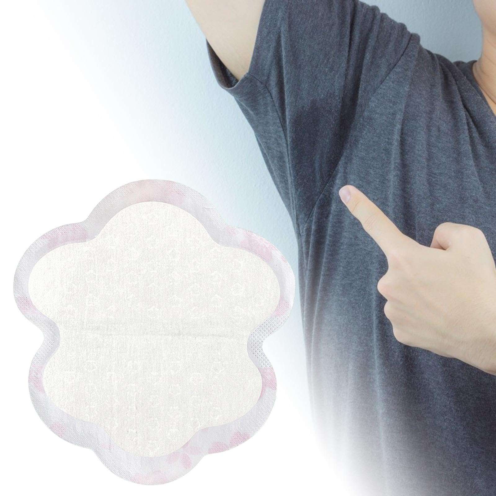 harayaa Underarm Sweat Pad Antiperspirant Sticker Non Sweat Disposable Armpit Absorb Sweat Pad for Activities Dress Sweating People, White 4