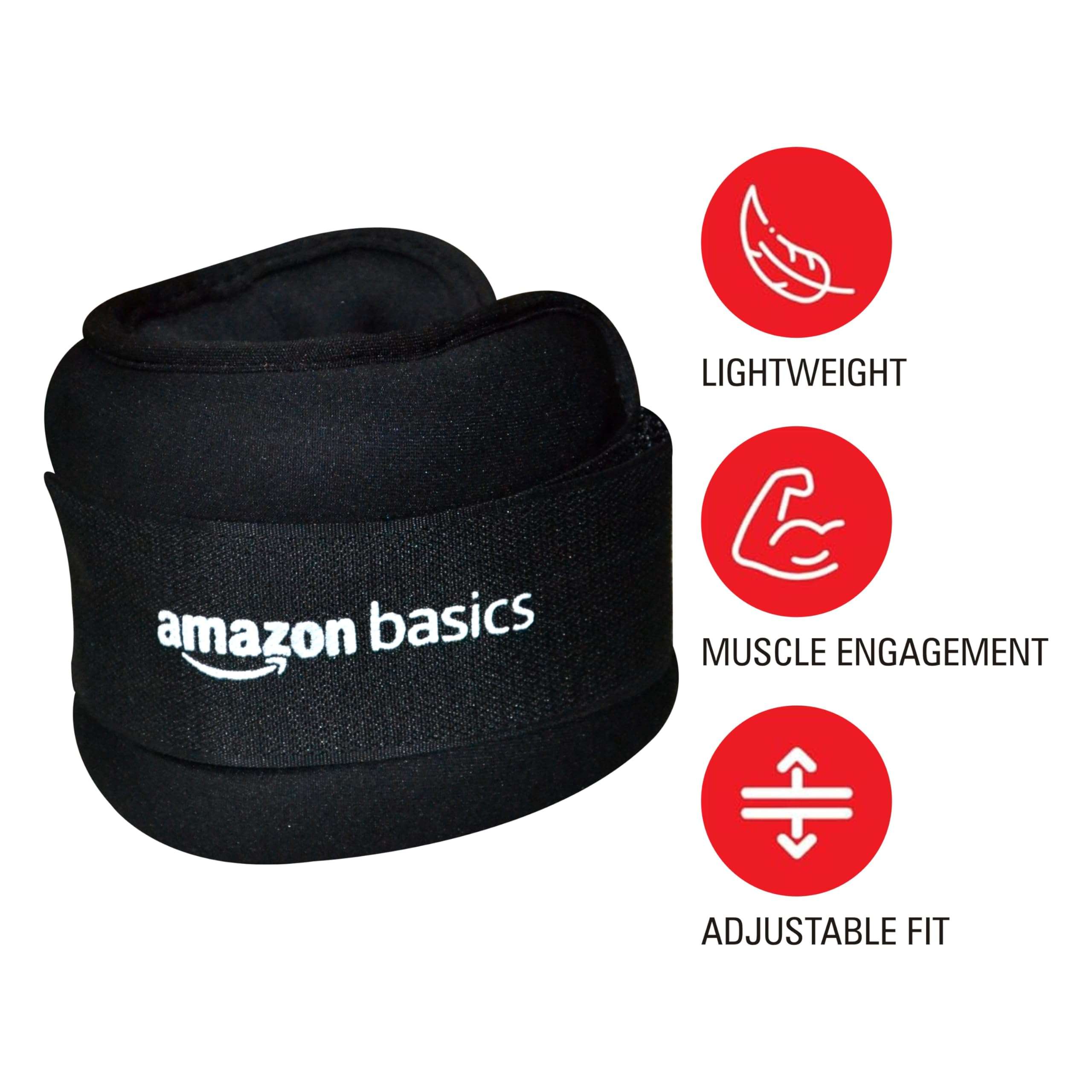 Amazon Basics Neoprene Ankle Weight, 1 Kg, Set of 2 5