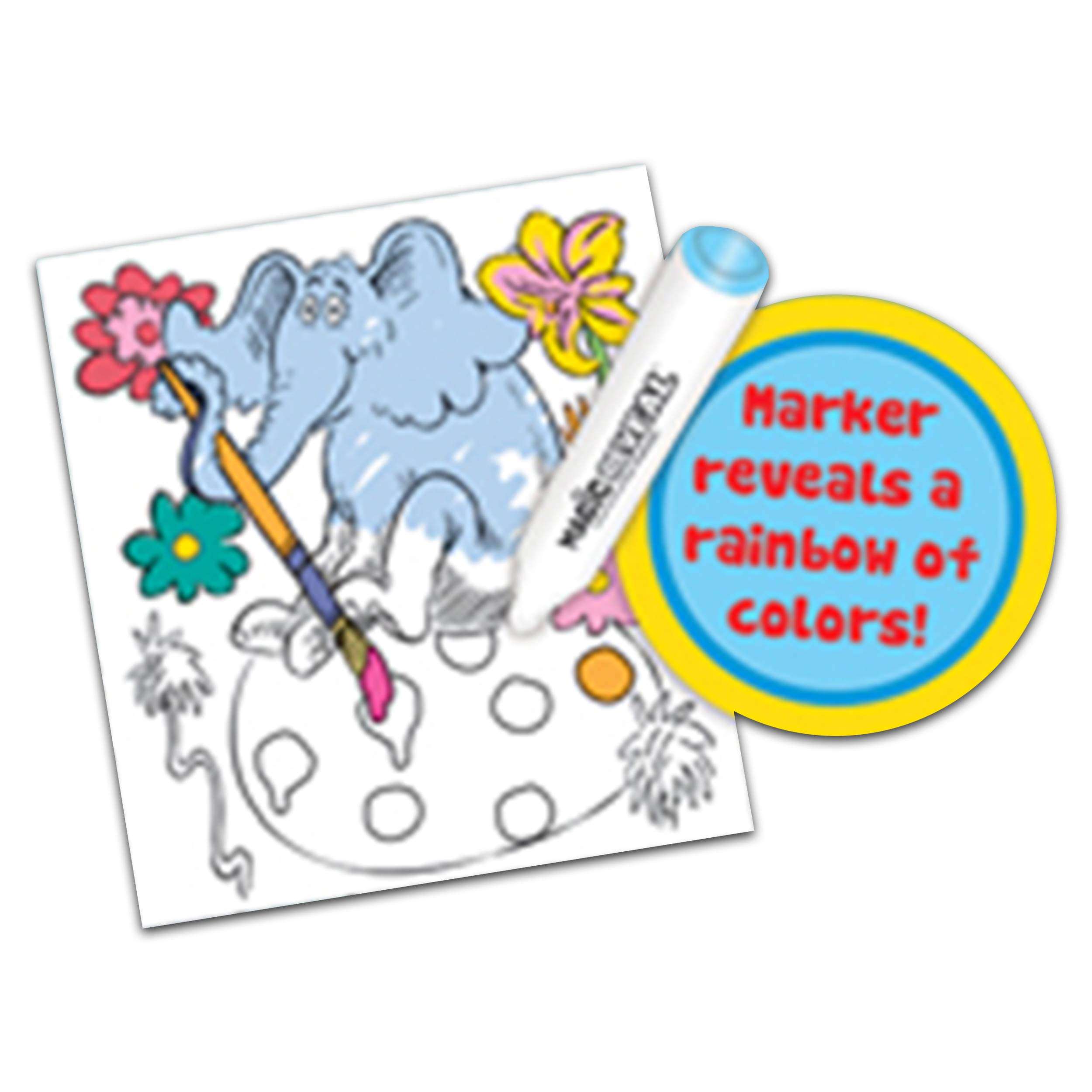 Dr. Seuss Coloring Book Bundle Dr. Seuss Activity Set - 4 Pack Dr. Seuss Magic Reveal Coloring Book with Alphabet Stickers Featuring Green Eggs and Ham, Horton Hears a Who, and More,Dr. Seuss Crafts 3