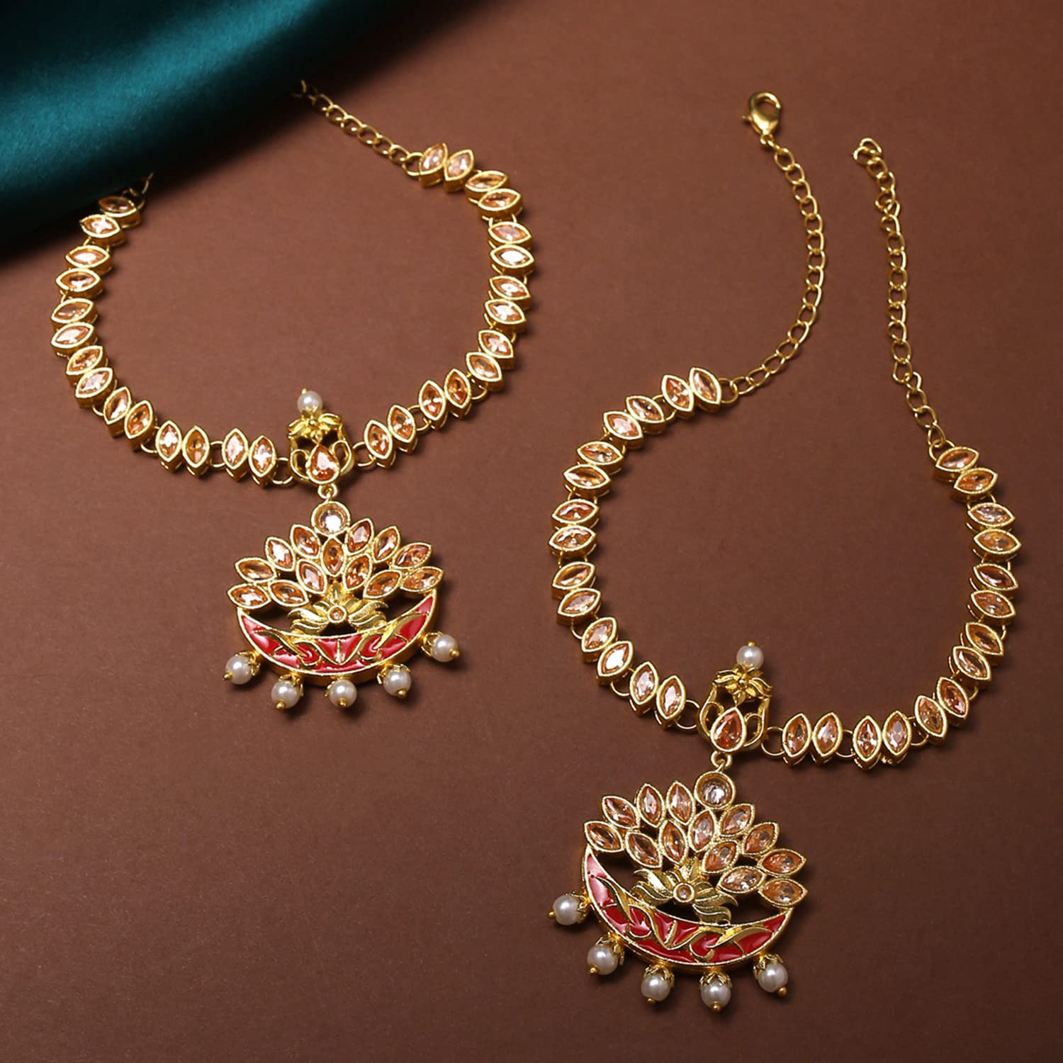 Voylla Apsara Bridal Pearl Drops Armlets 6