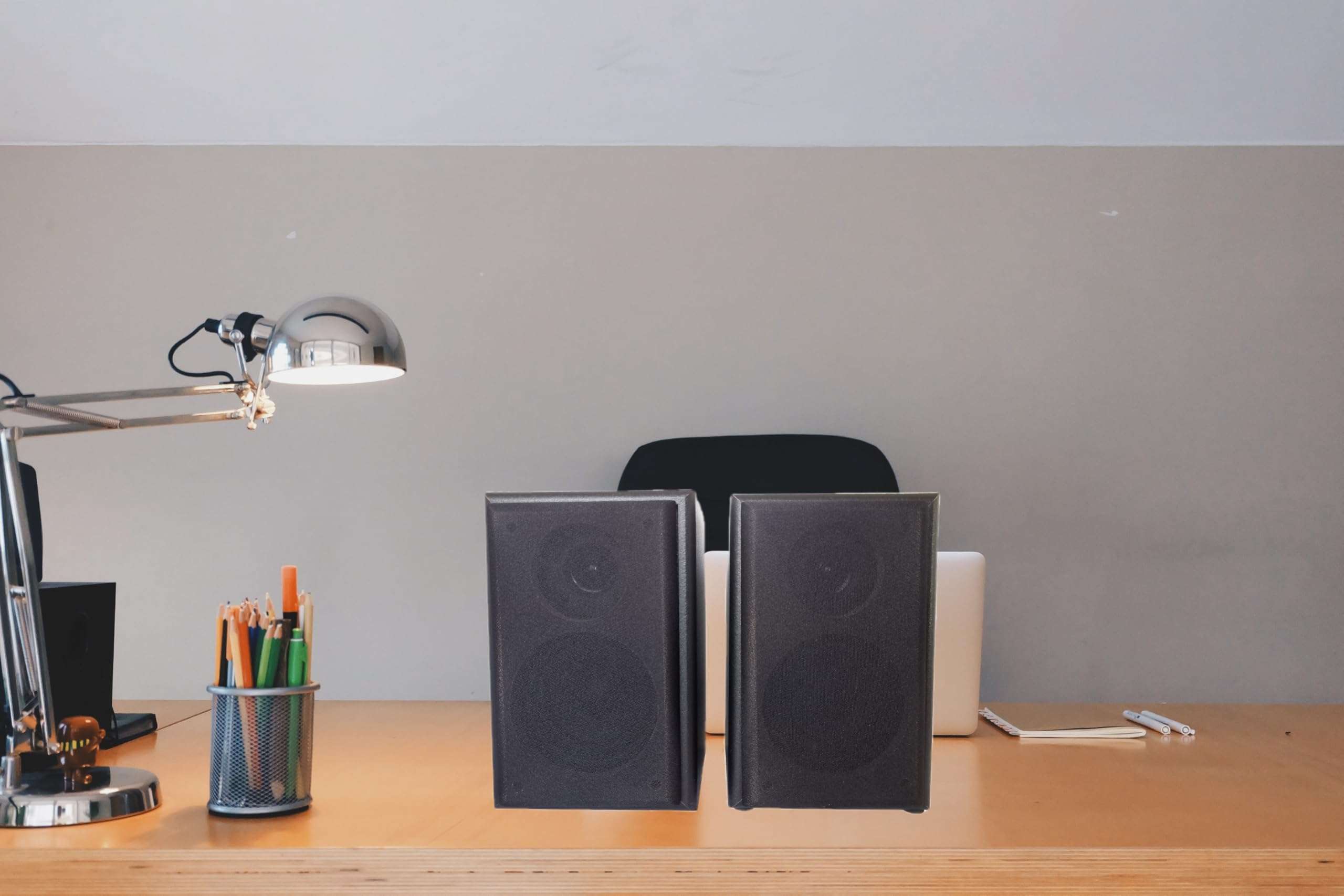 2-Way Passive Bookshelf Speakers for Home Theater Surround Sound, Home Desktop Stereo Speakers for Record Player/Computer/TV, Black, One Pair Wall Mountable, Needs Amplifier or Receiver to Operate 5