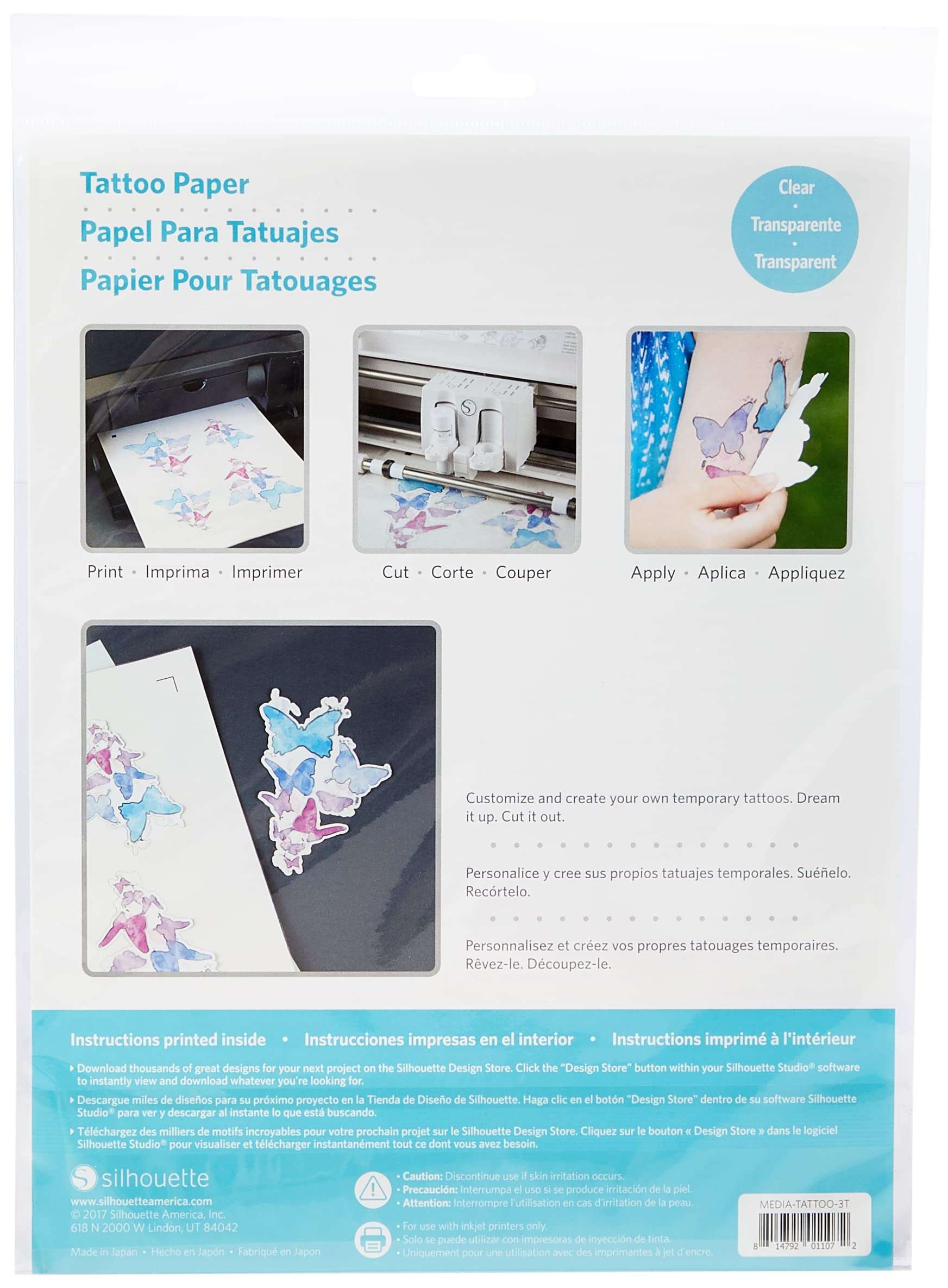 Silhouette Media-Tattoo Temporary Tattoo Paper 3